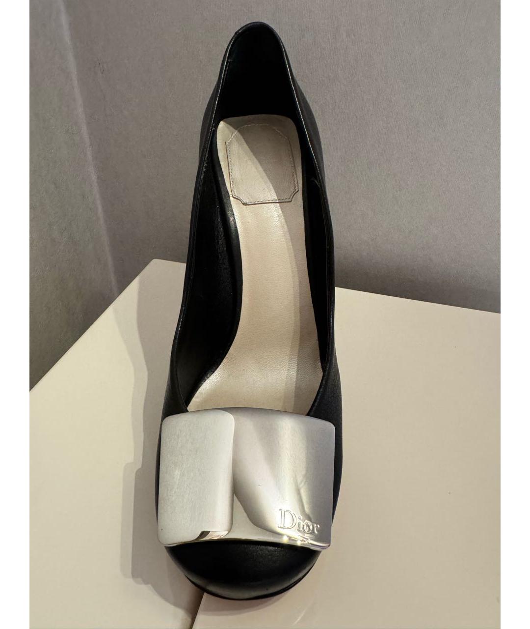 CHRISTIAN DIOR Черные кожаные туфли, фото 7