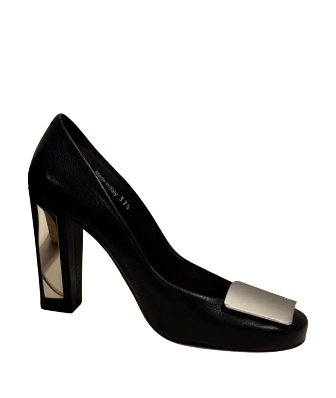 CHRISTIAN DIOR Черные кожаные туфли, фото 1