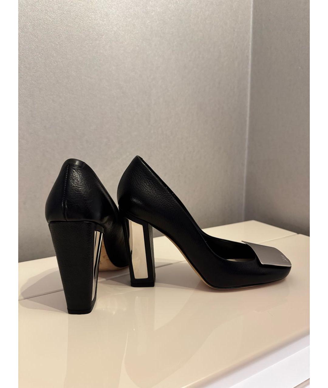 CHRISTIAN DIOR Черные кожаные туфли, фото 5