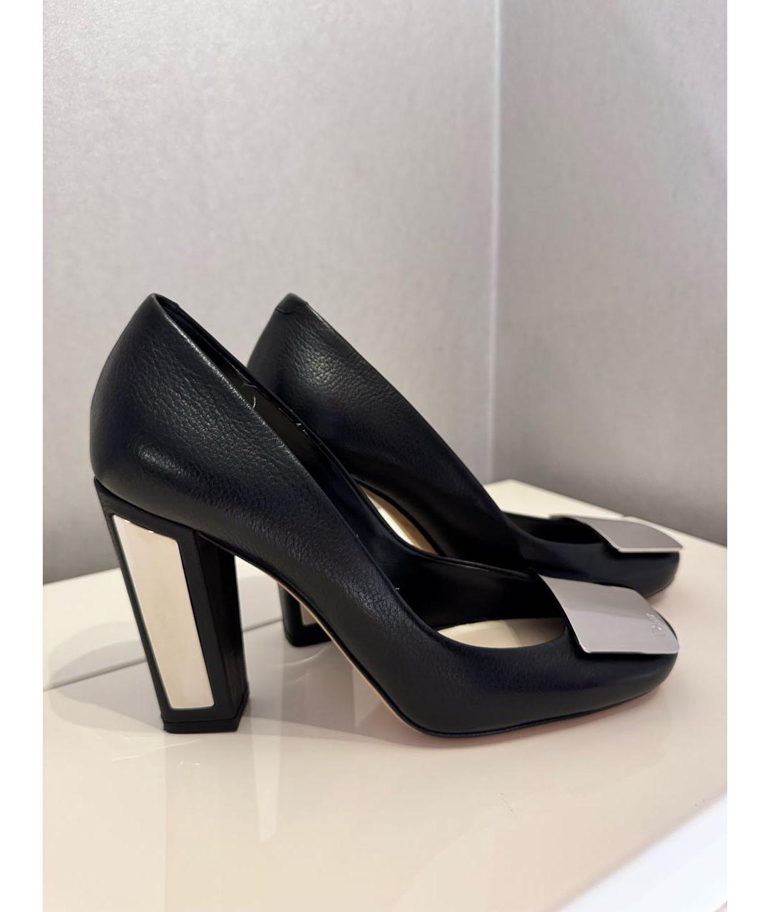 CHRISTIAN DIOR Черные кожаные туфли, фото 4