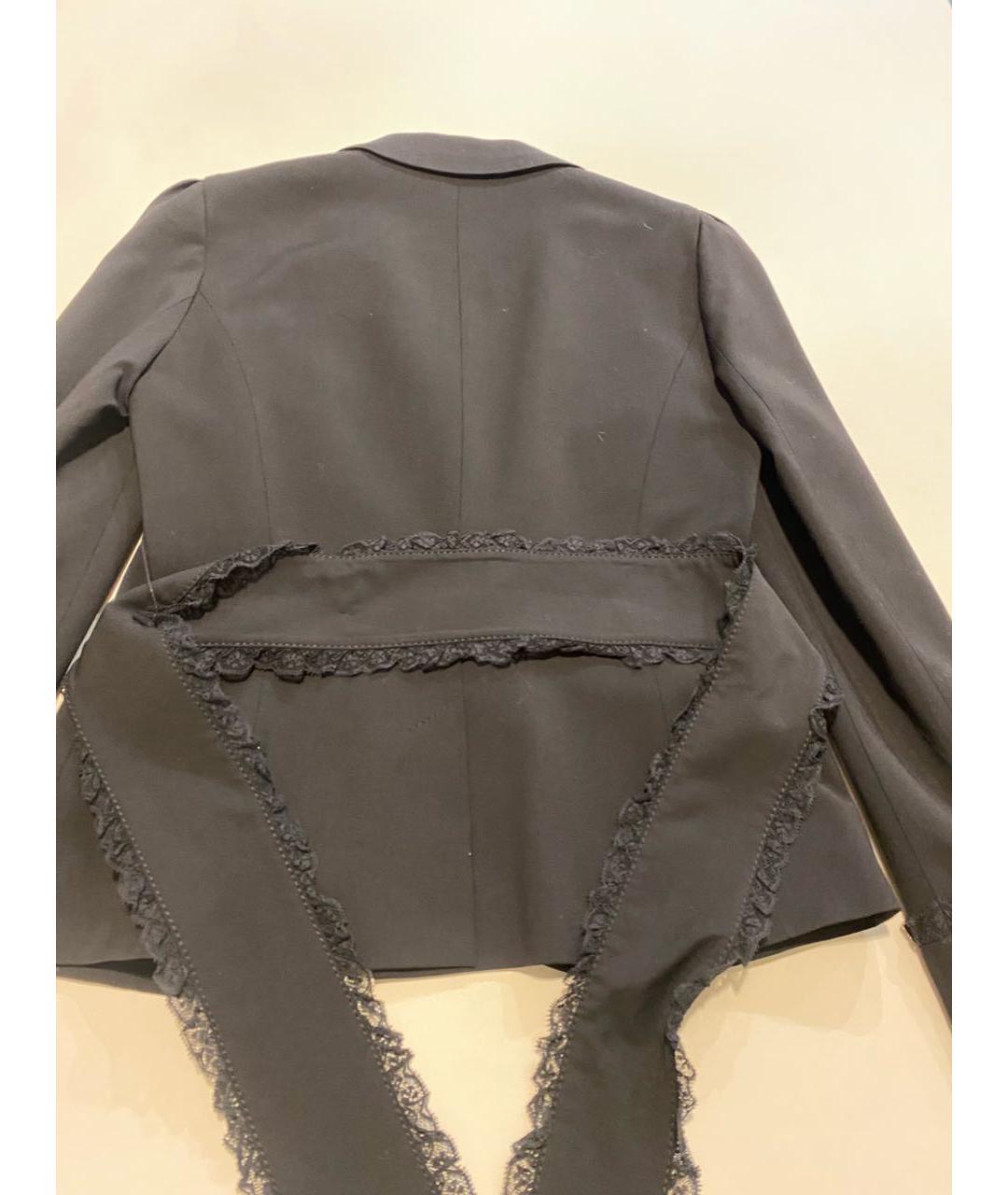 RED VALENTINO Черный шерстяной жакет/пиджак, фото 8