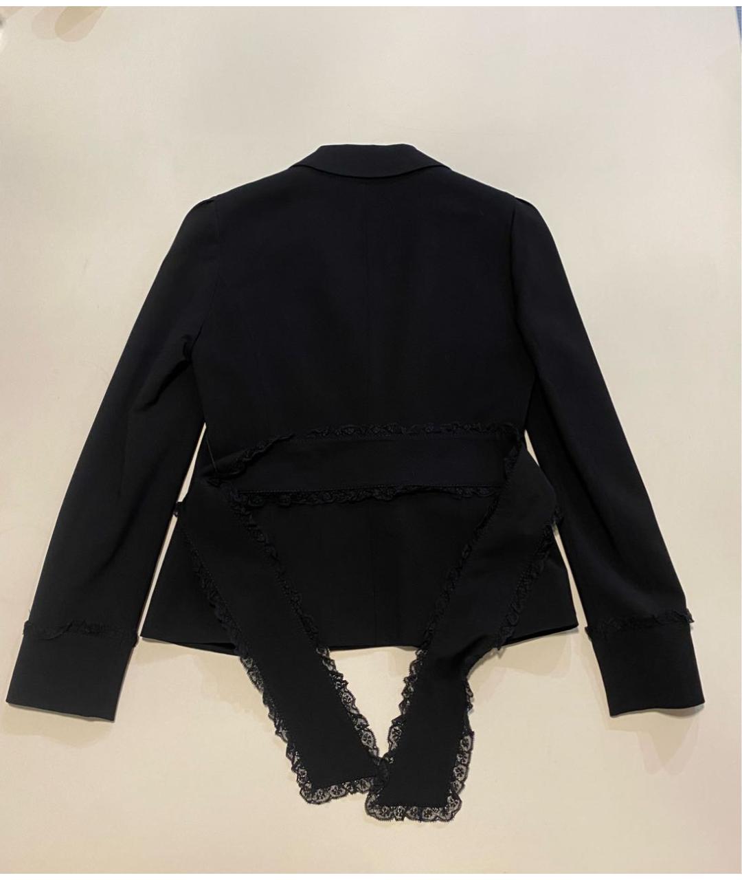 RED VALENTINO Черный шерстяной жакет/пиджак, фото 2