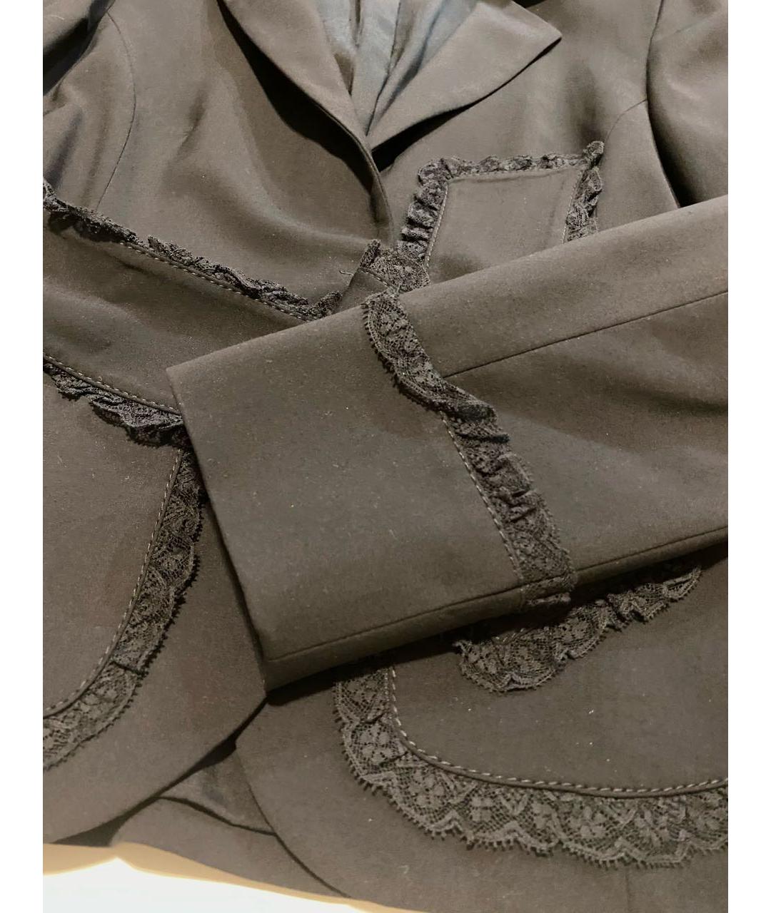 RED VALENTINO Черный шерстяной жакет/пиджак, фото 3