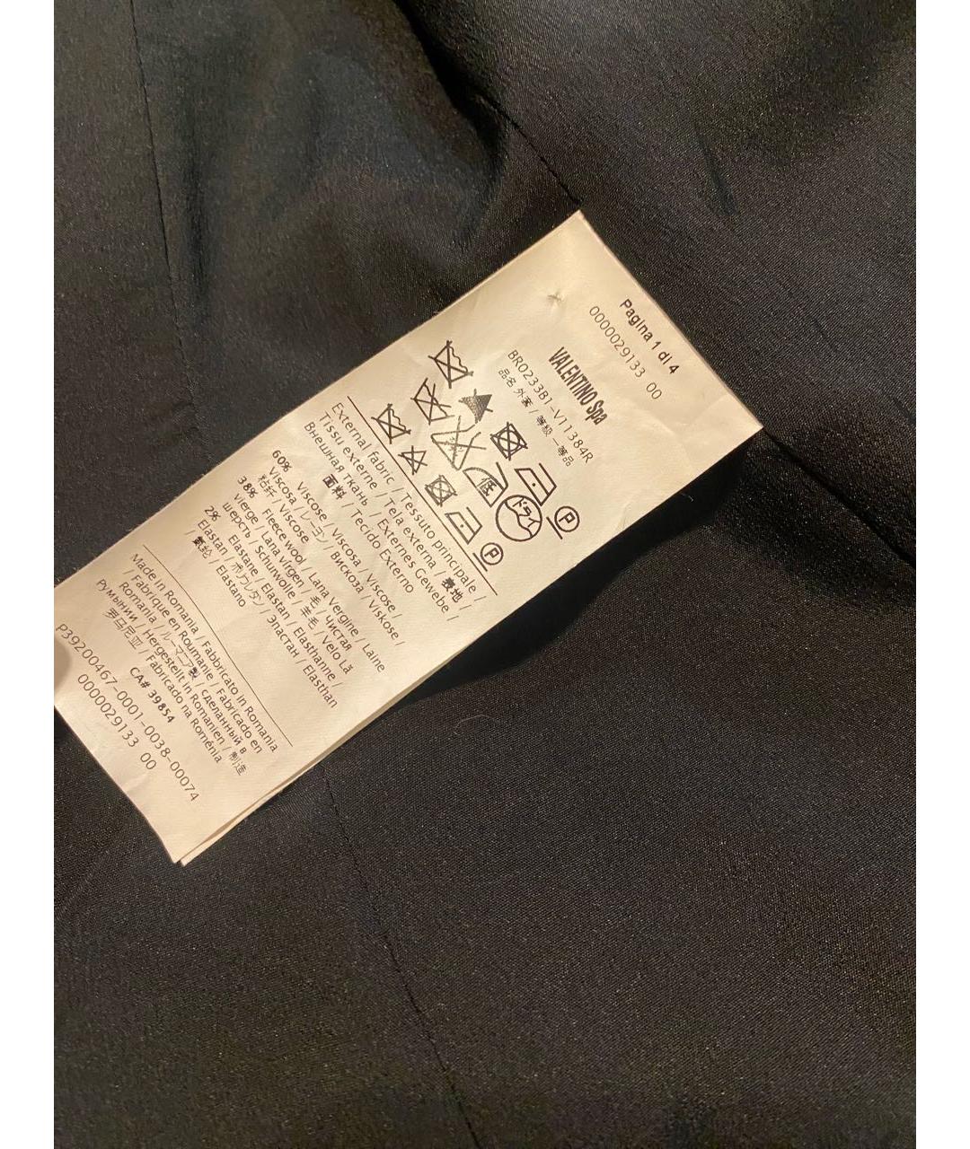 RED VALENTINO Черный шерстяной жакет/пиджак, фото 6