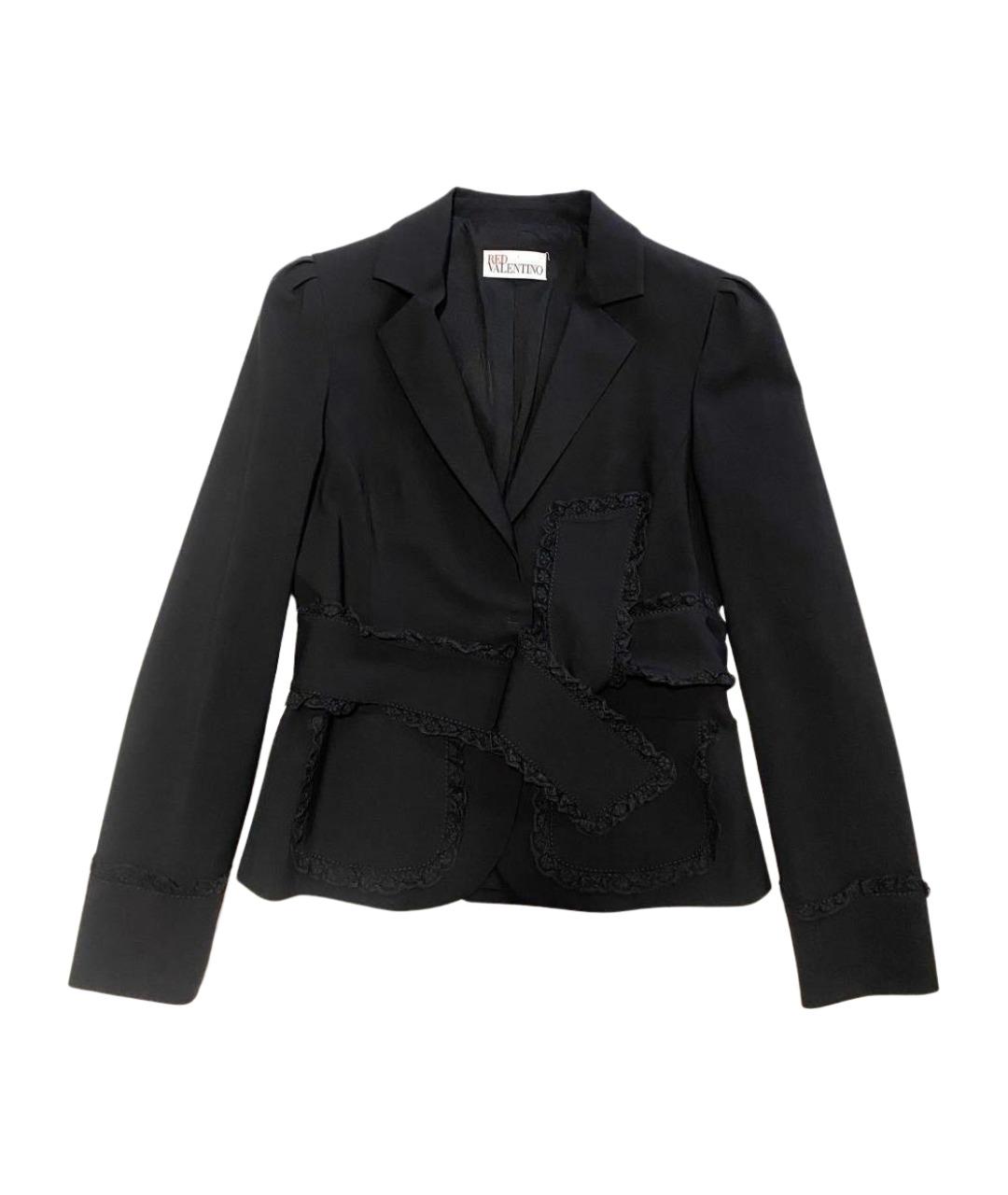 RED VALENTINO Черный шерстяной жакет/пиджак, фото 1