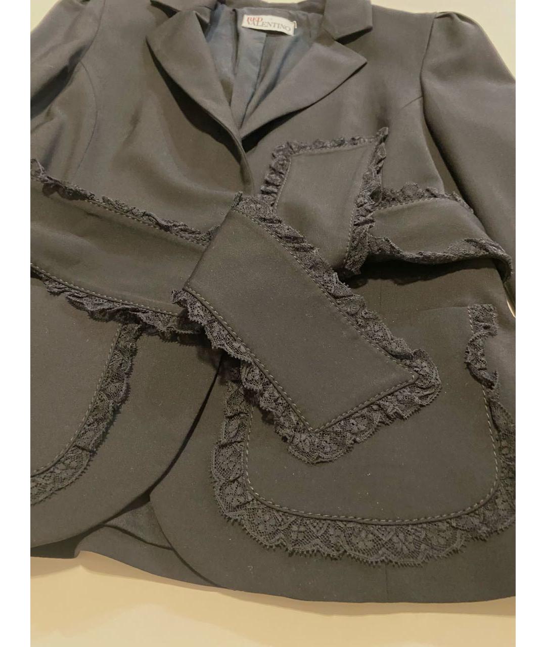 RED VALENTINO Черный шерстяной жакет/пиджак, фото 5