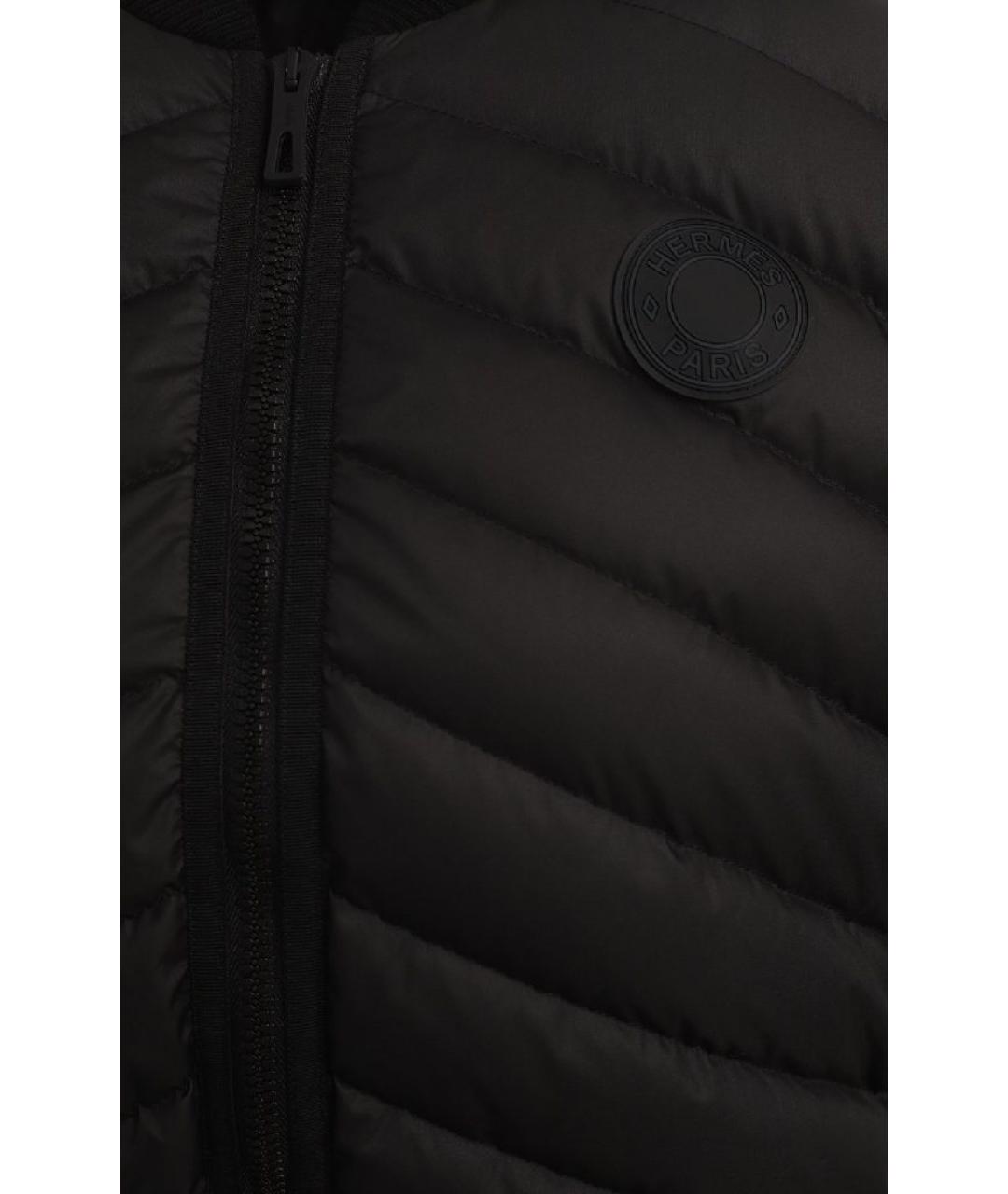 HERMES Черный полиэстеровый жилет, фото 3