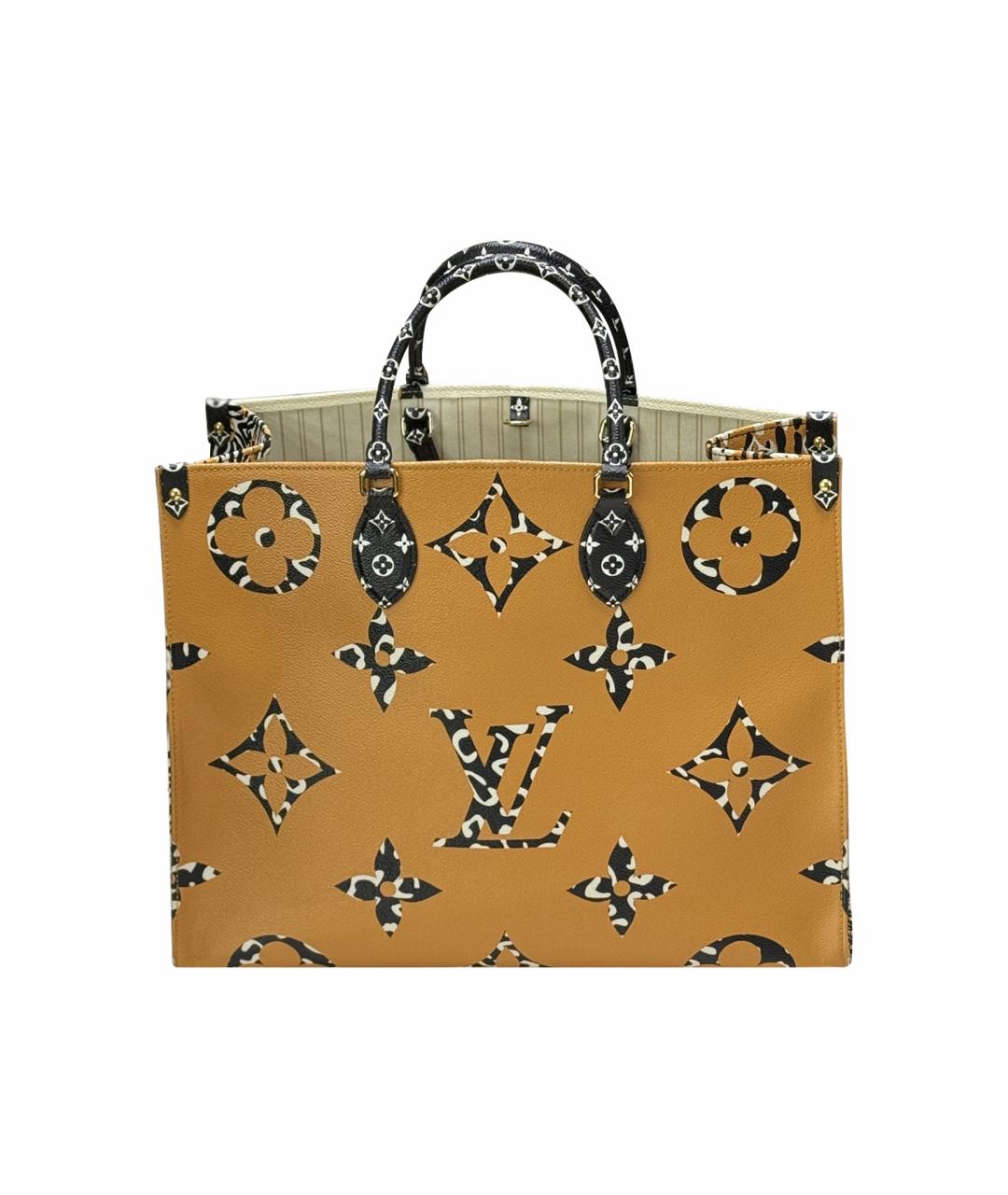 LOUIS VUITTON Горчичная сумка тоут из искусственной кожи, фото 1