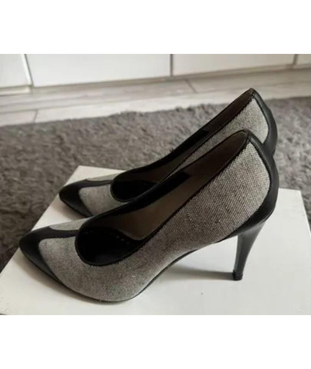 MAX MARA Серые кожаные туфли, фото 3