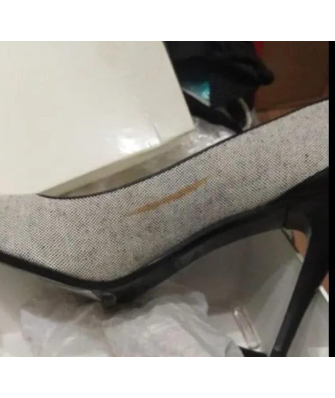 MAX MARA Серые кожаные туфли, фото 8