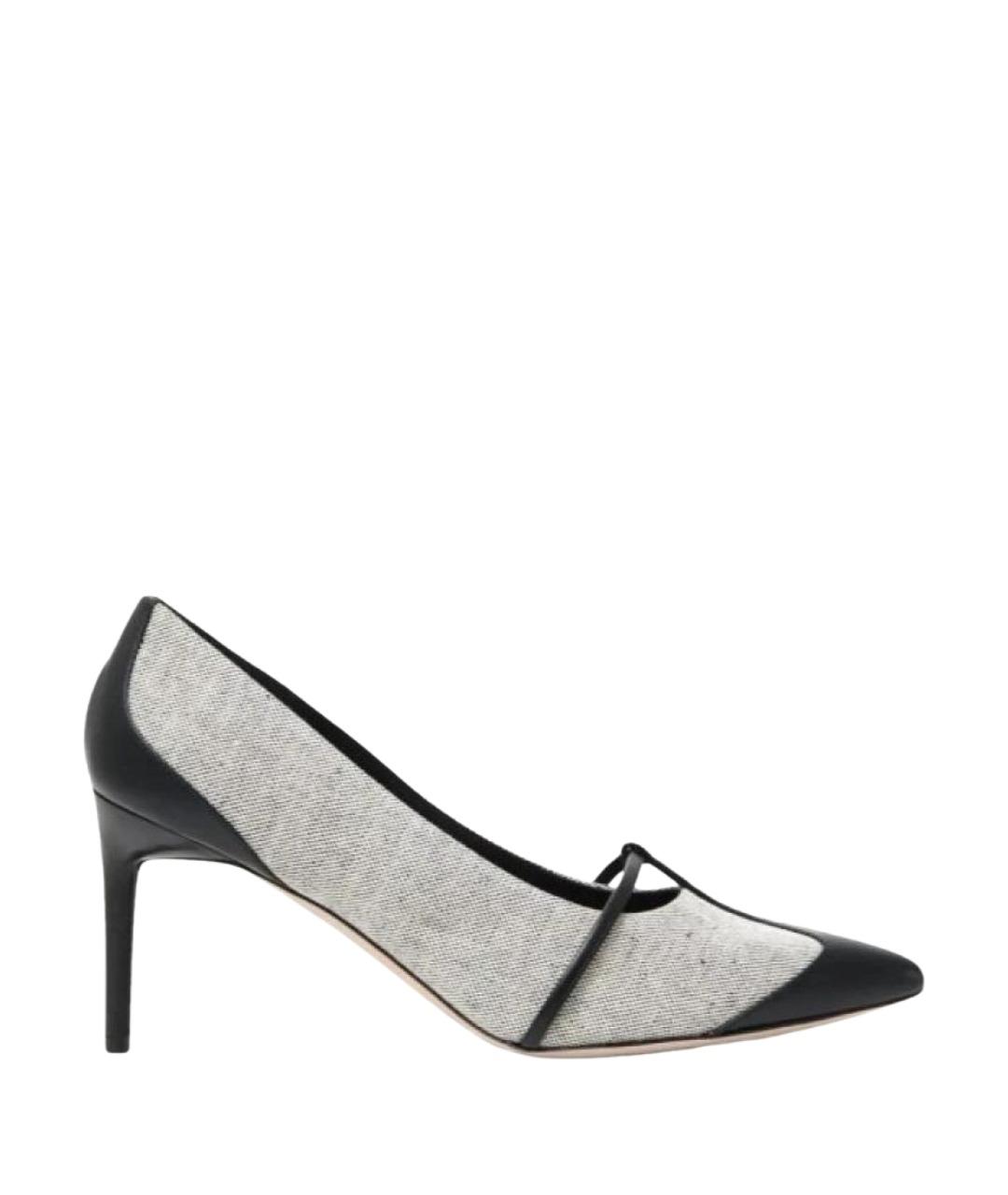 MAX MARA Серые кожаные туфли, фото 1