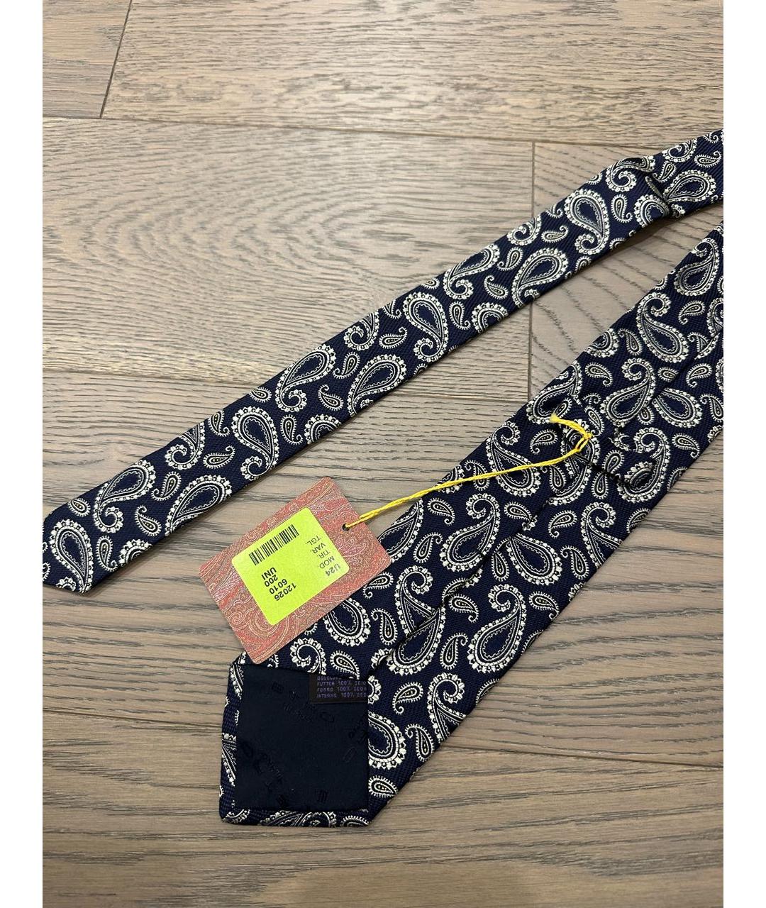 ETRO Синий шелковый галстук, фото 3