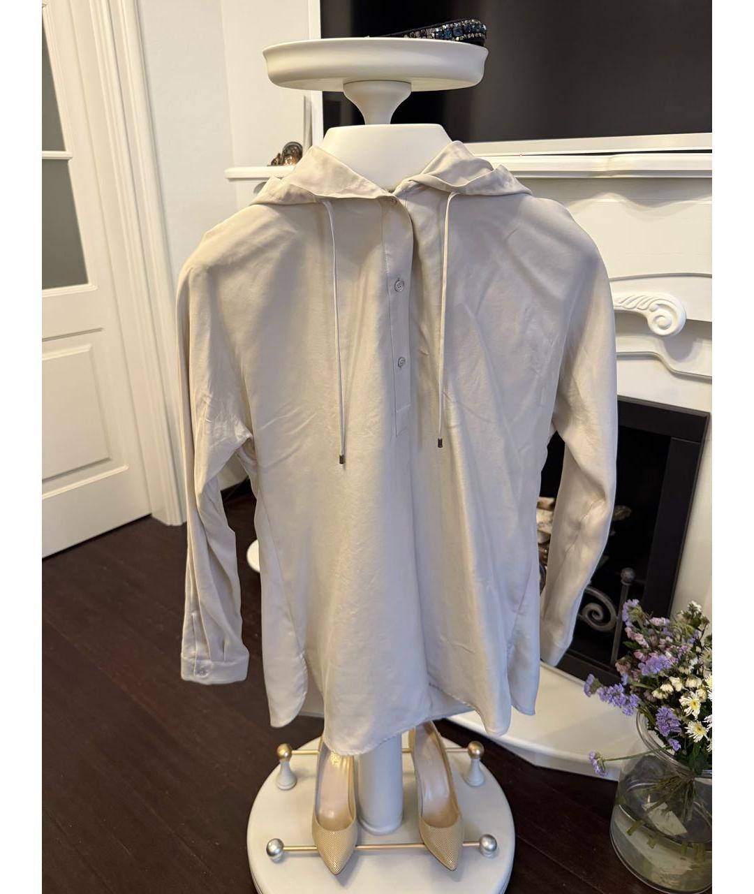 WEEKEND MAX MARA Серая шелковая кэжуал рубашка, фото 3