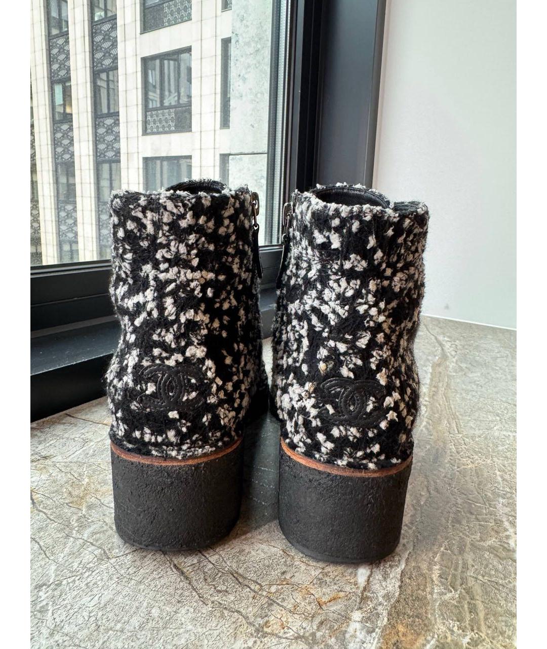 CHANEL Серые текстильные ботинки, фото 4