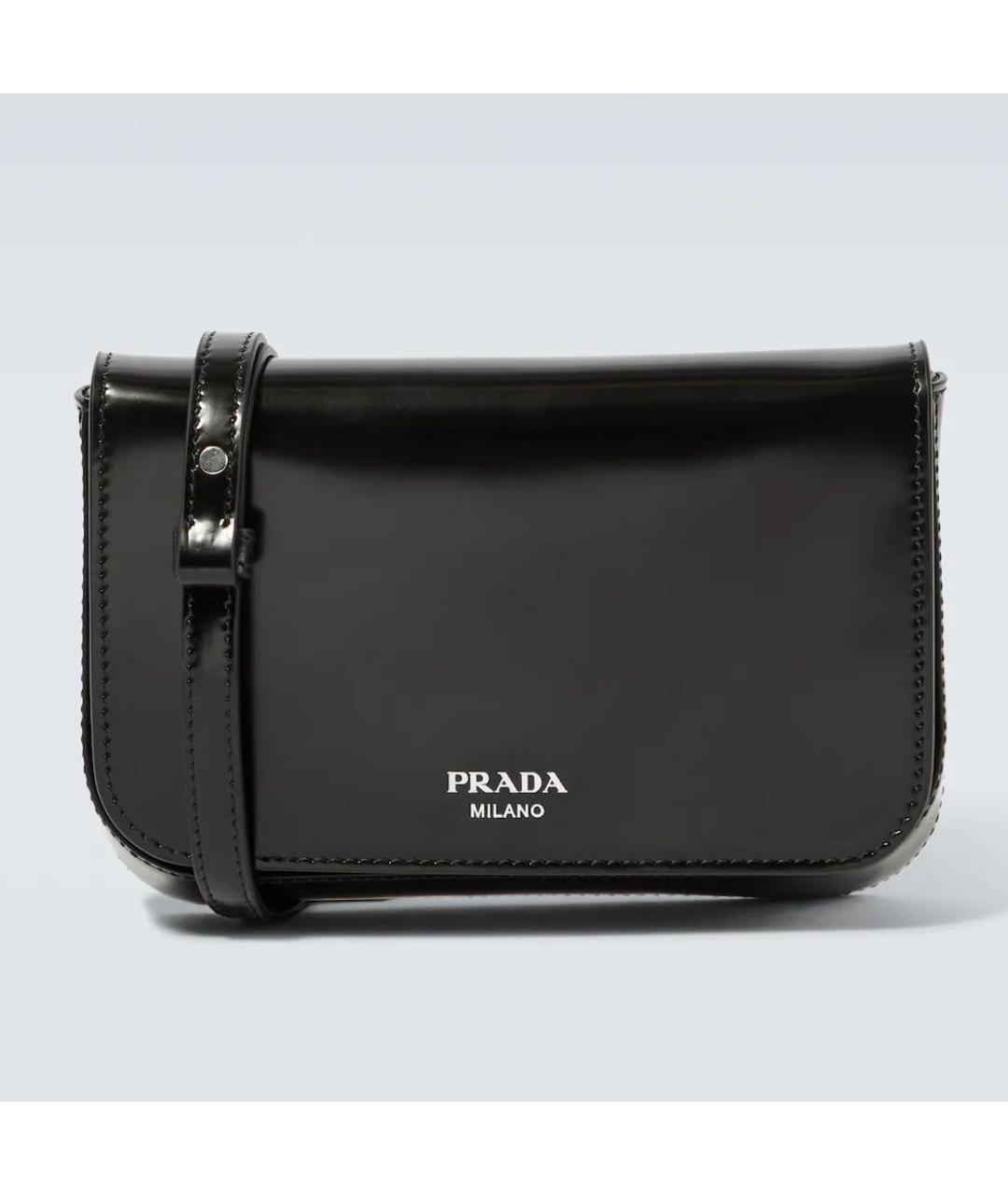 PRADA Черная кожаная сумка через плечо, фото 6