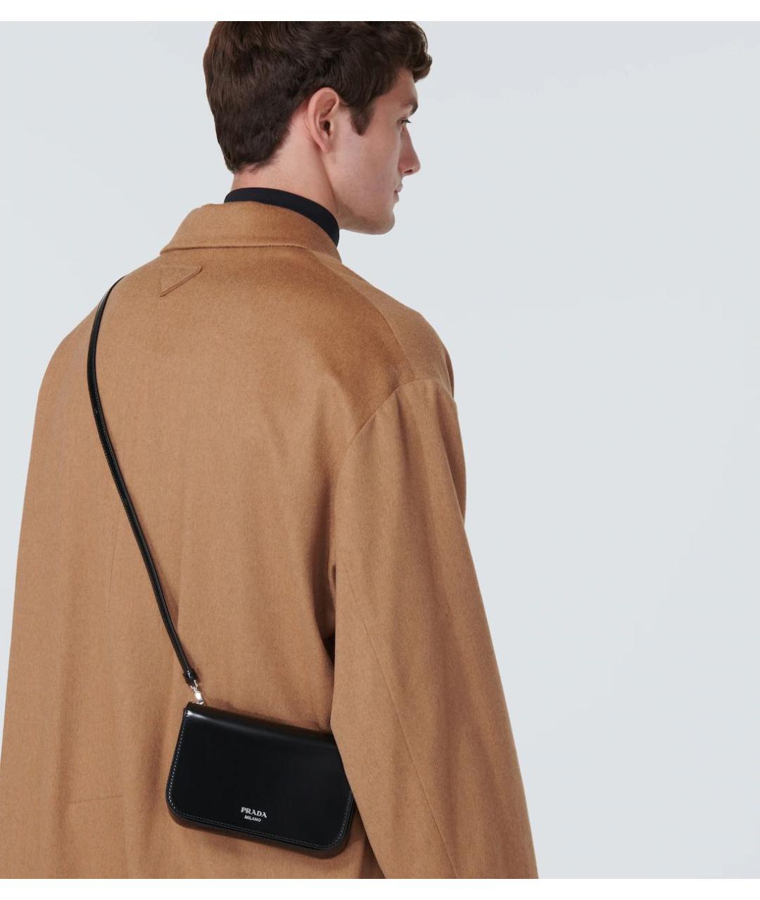 PRADA Черная кожаная сумка через плечо, фото 3