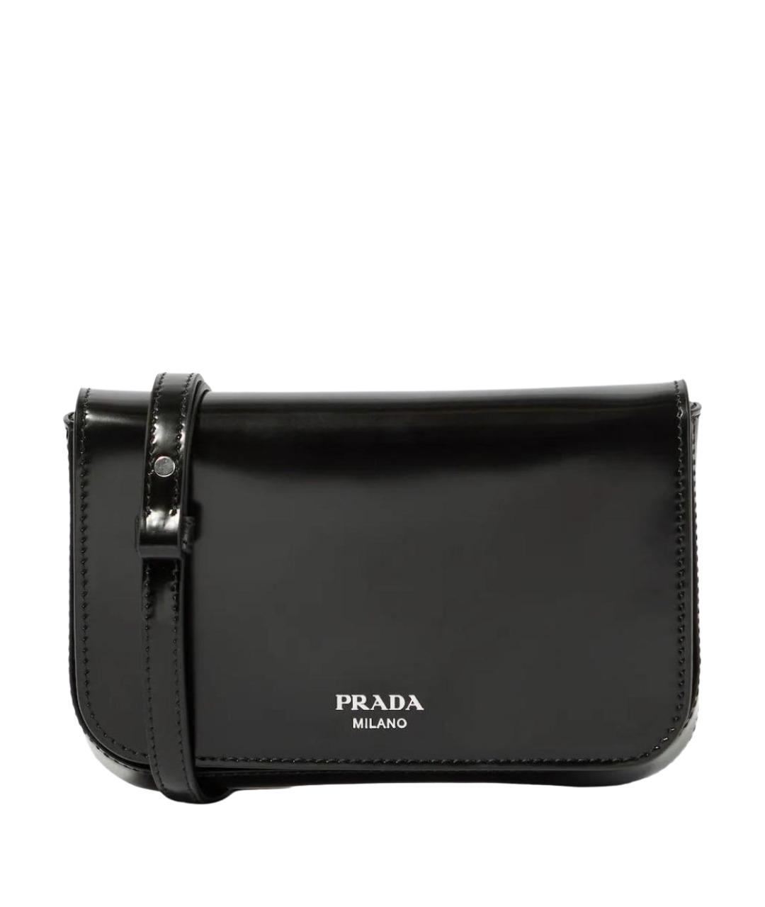 PRADA Черная кожаная сумка через плечо, фото 1