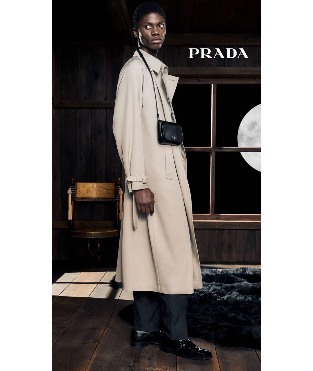 PRADA Черная кожаная сумка через плечо, фото 5