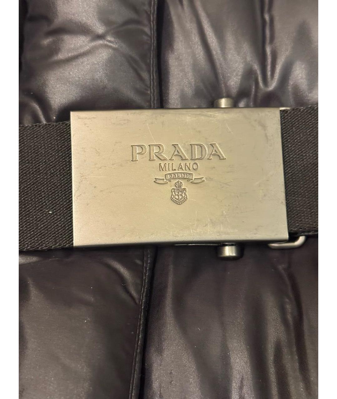 PRADA Черный синтетический пуховик, фото 4