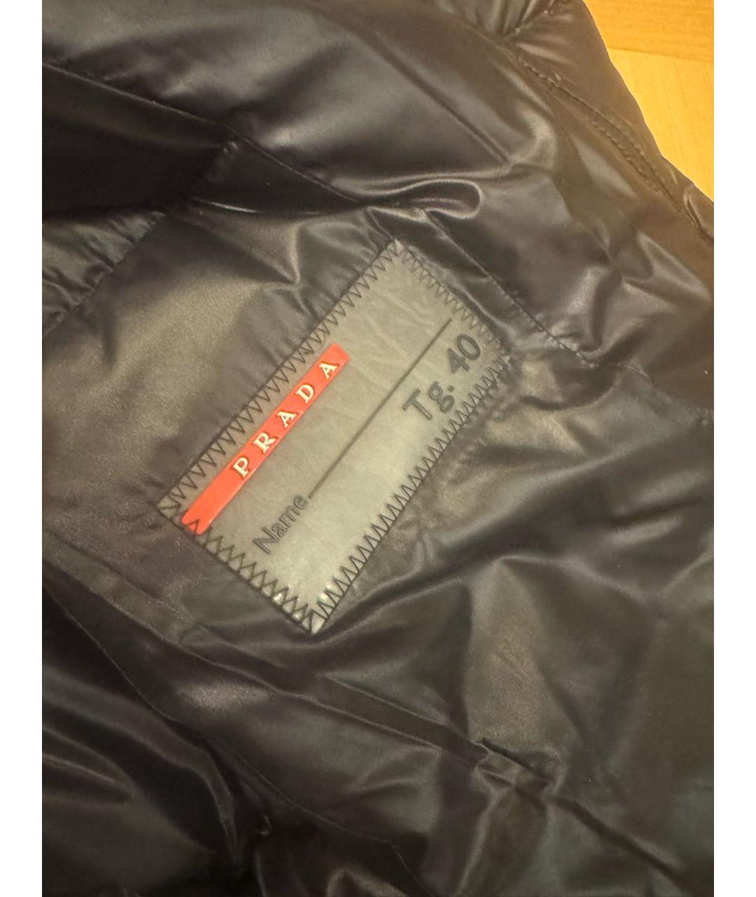 PRADA Черный синтетический пуховик, фото 6
