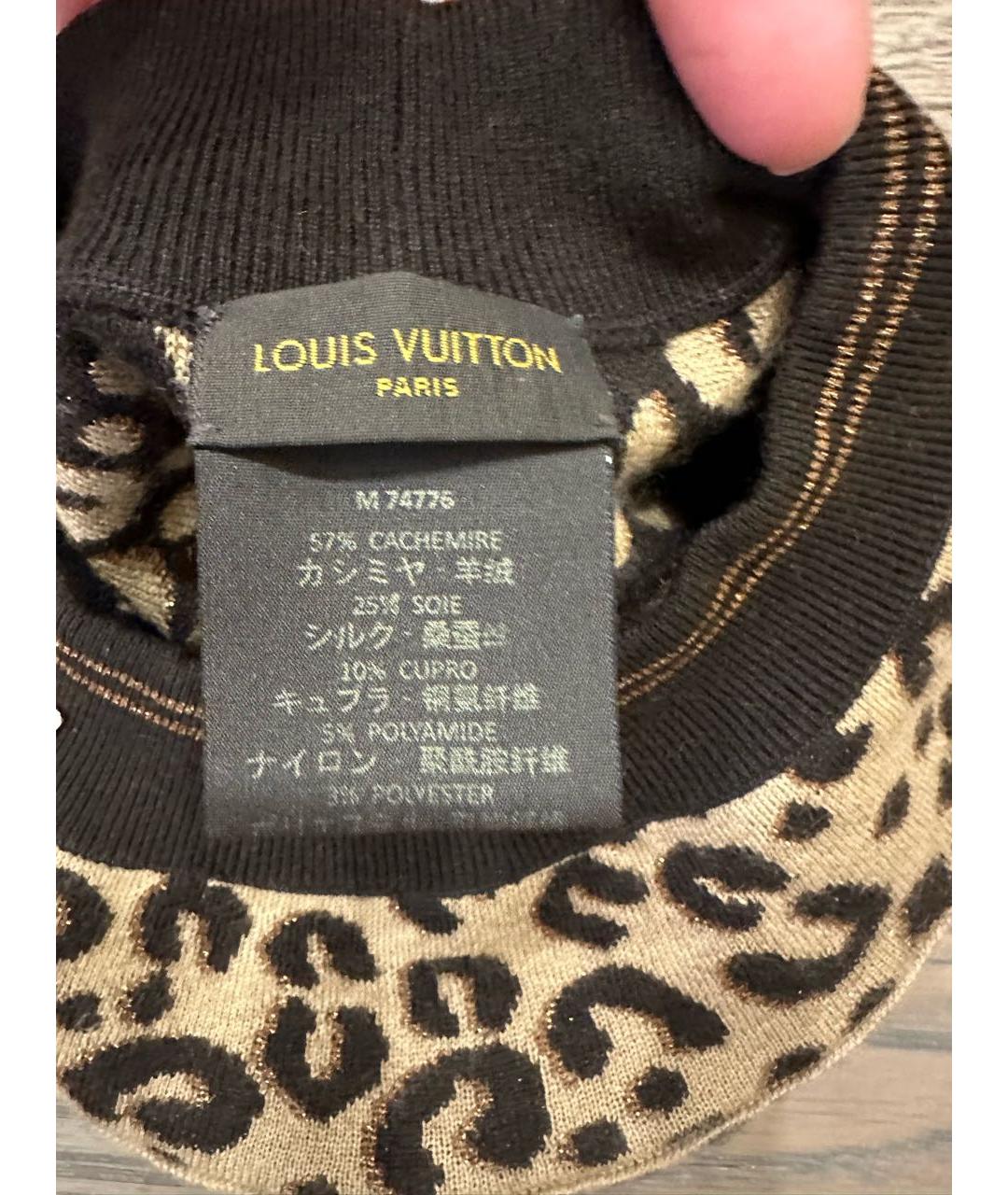 LOUIS VUITTON Коричневая кашемировая шляпа, фото 3