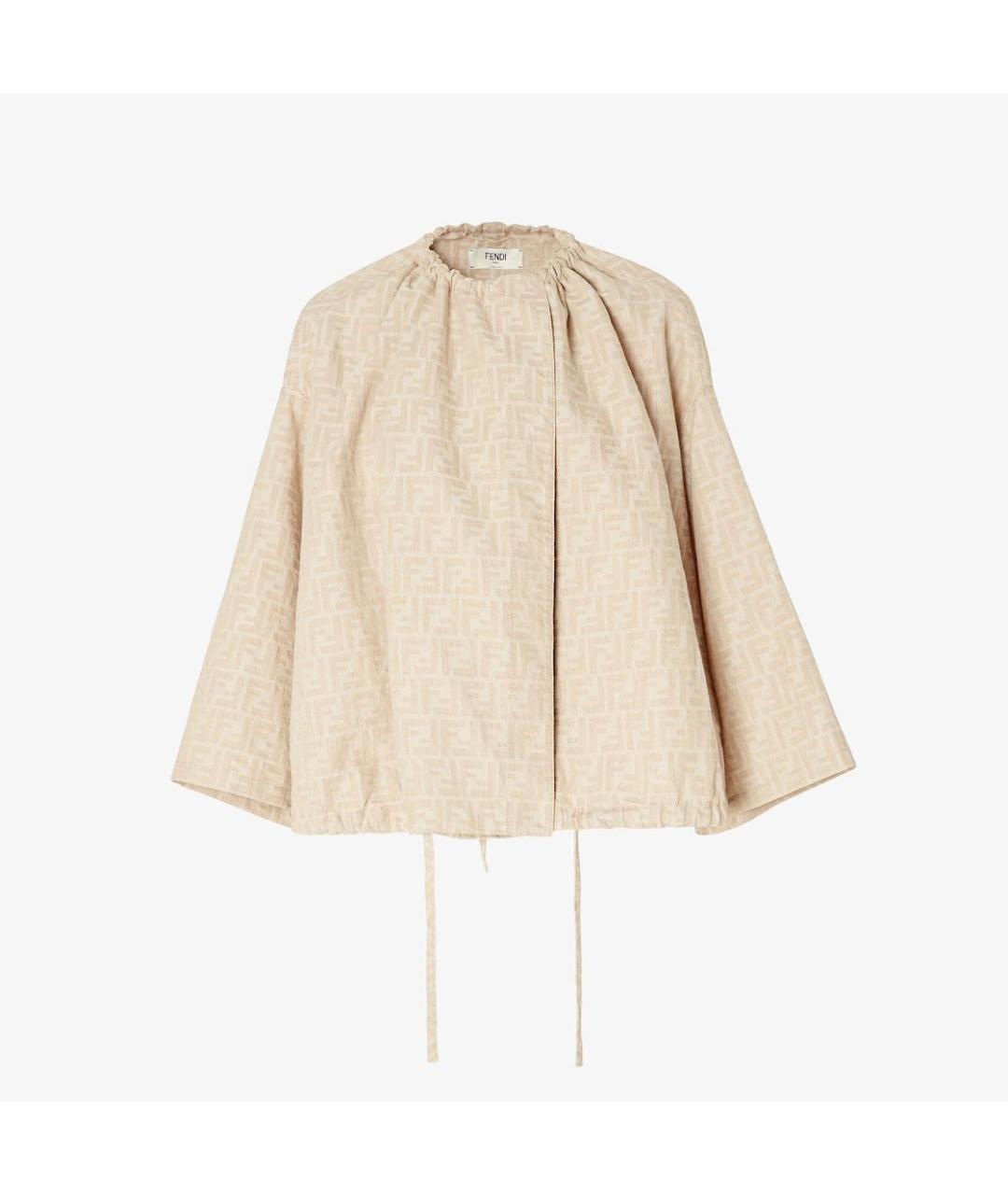 FENDI Бежевая хлопковая куртка, фото 8