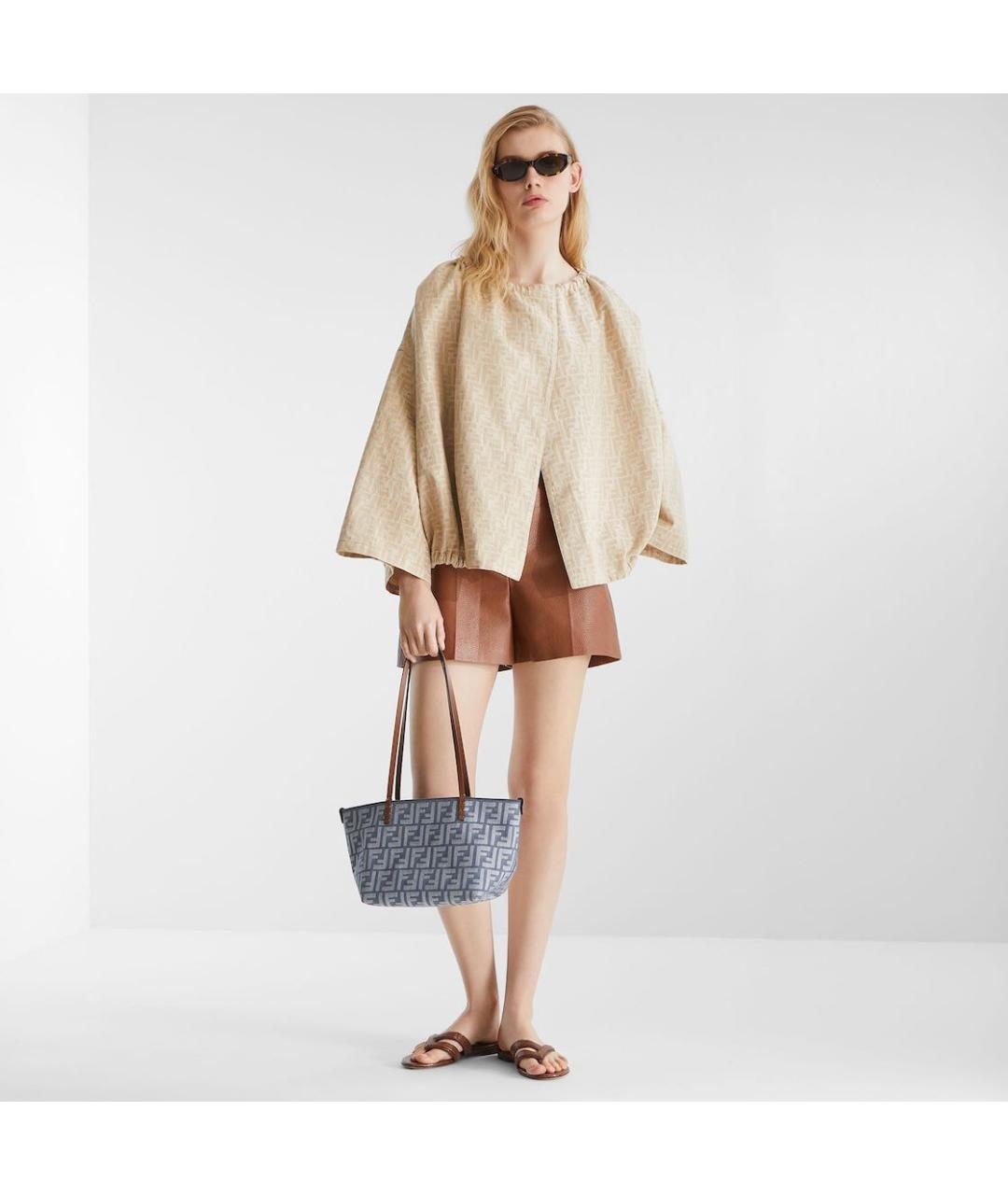 FENDI Бежевая хлопковая куртка, фото 2