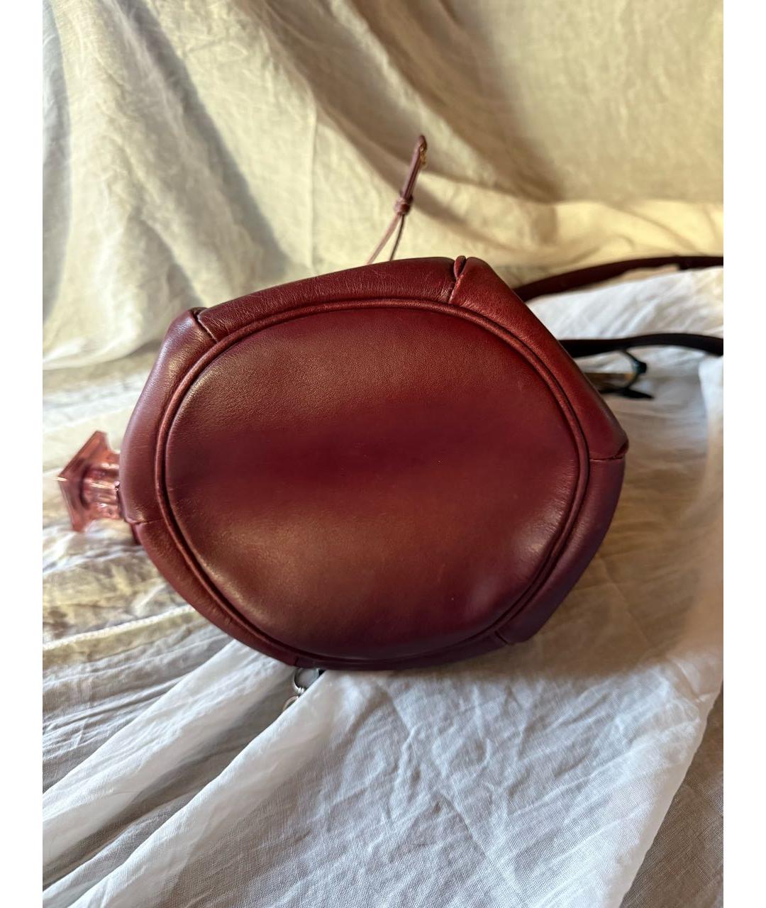 CARTIER Бордовая кожаная сумка через плечо, фото 3