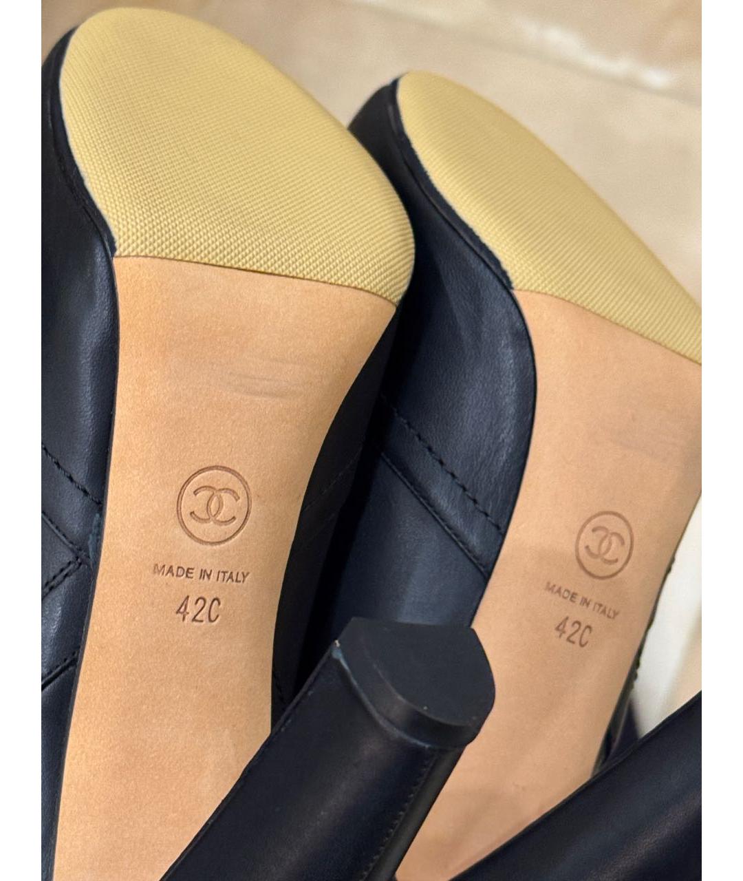 CHANEL Черные кожаные ботильоны, фото 5