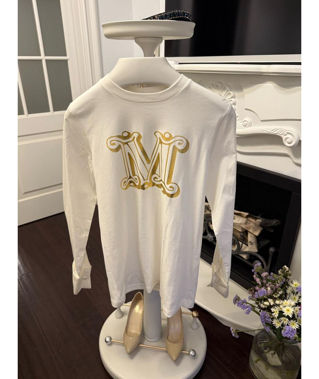 MAX MARA Белая хлопковая рубашка, фото 5