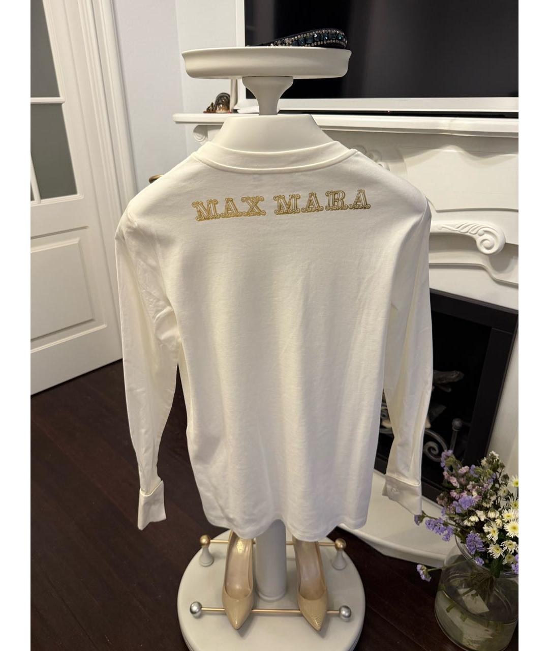 MAX MARA Белая хлопковая рубашка, фото 2