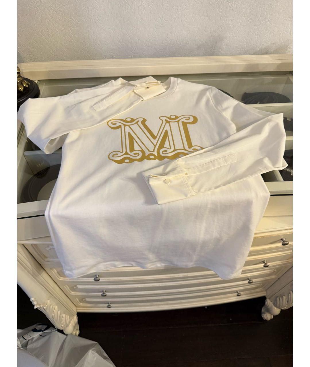 MAX MARA Белая хлопковая рубашка, фото 3