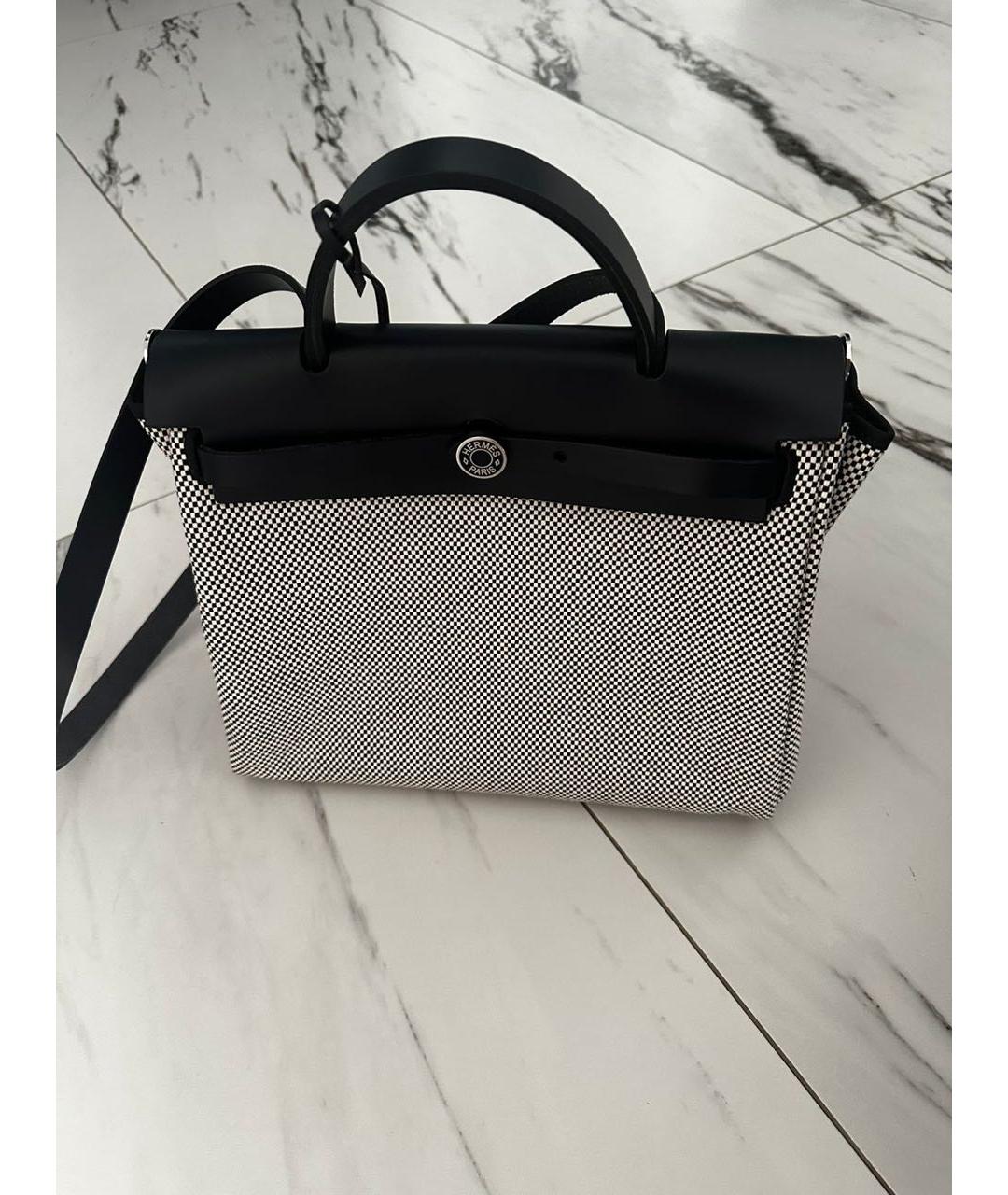 HERMES Серая кожаная сумка с короткими ручками, фото 9