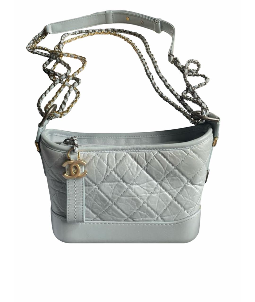 CHANEL Голубая кожаная сумка через плечо, фото 1