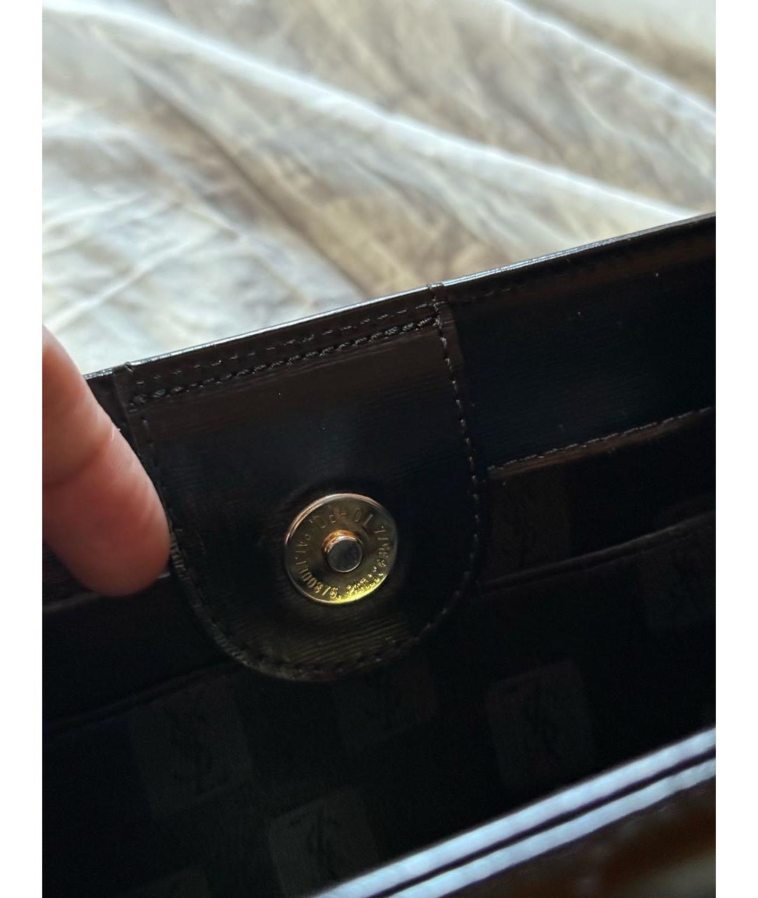 SAINT LAURENT Черная кожаная сумка с короткими ручками, фото 8