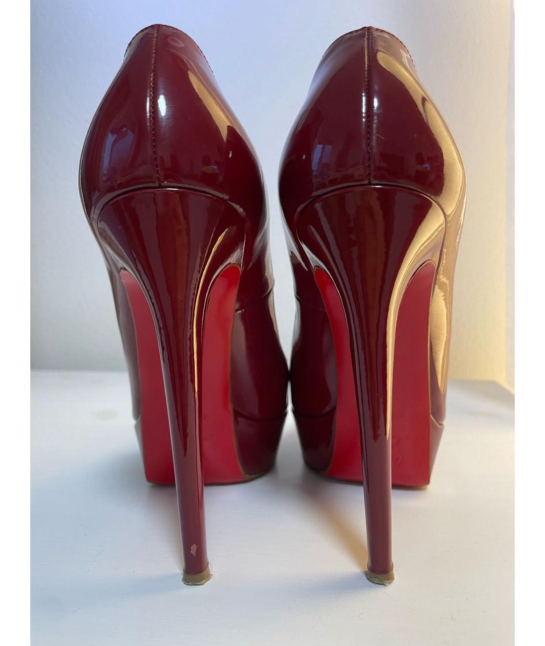 CHRISTIAN LOUBOUTIN Бордовые туфли из лакированной кожи, фото 3