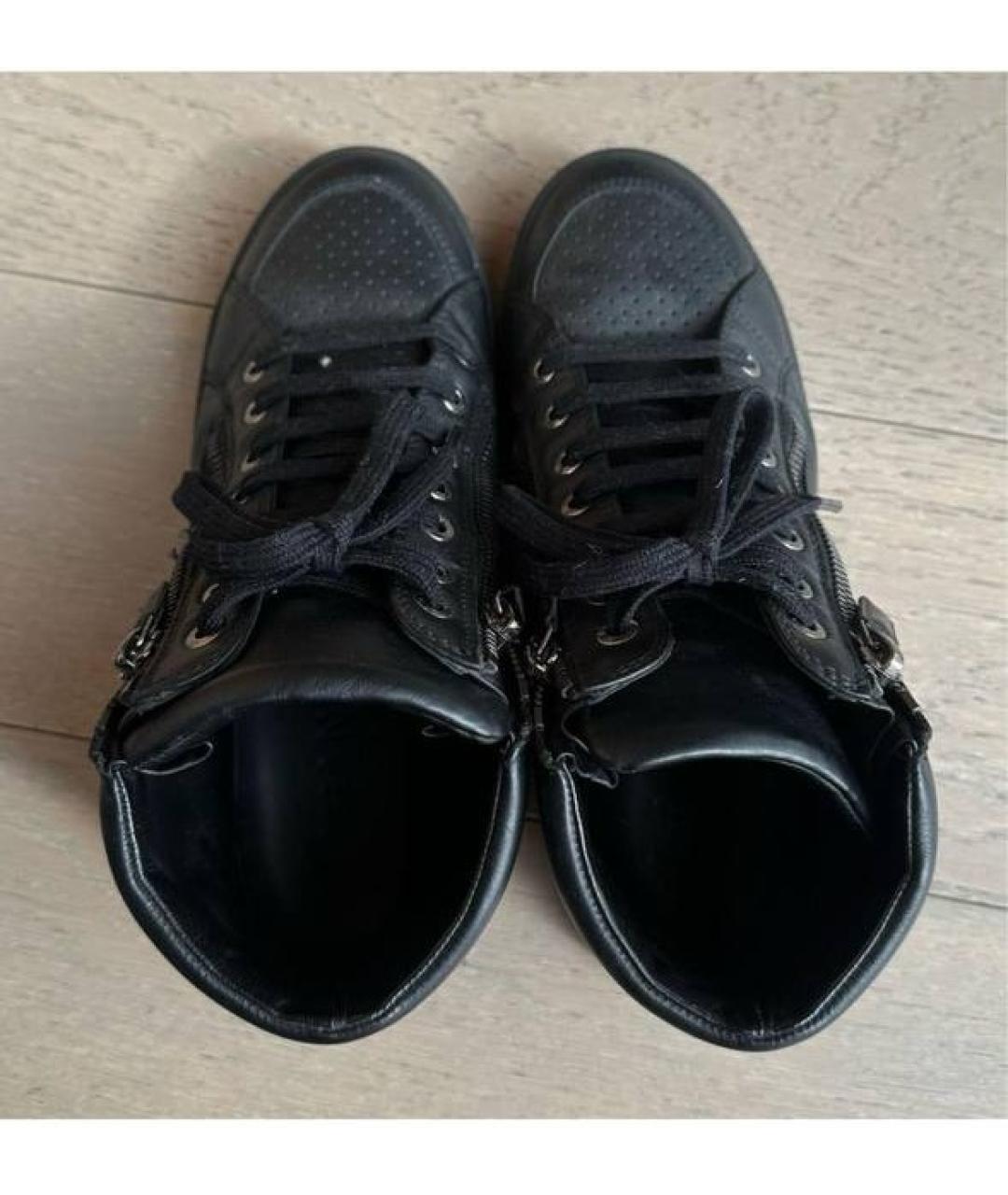 CHANEL Черные кожаные кеды, фото 3