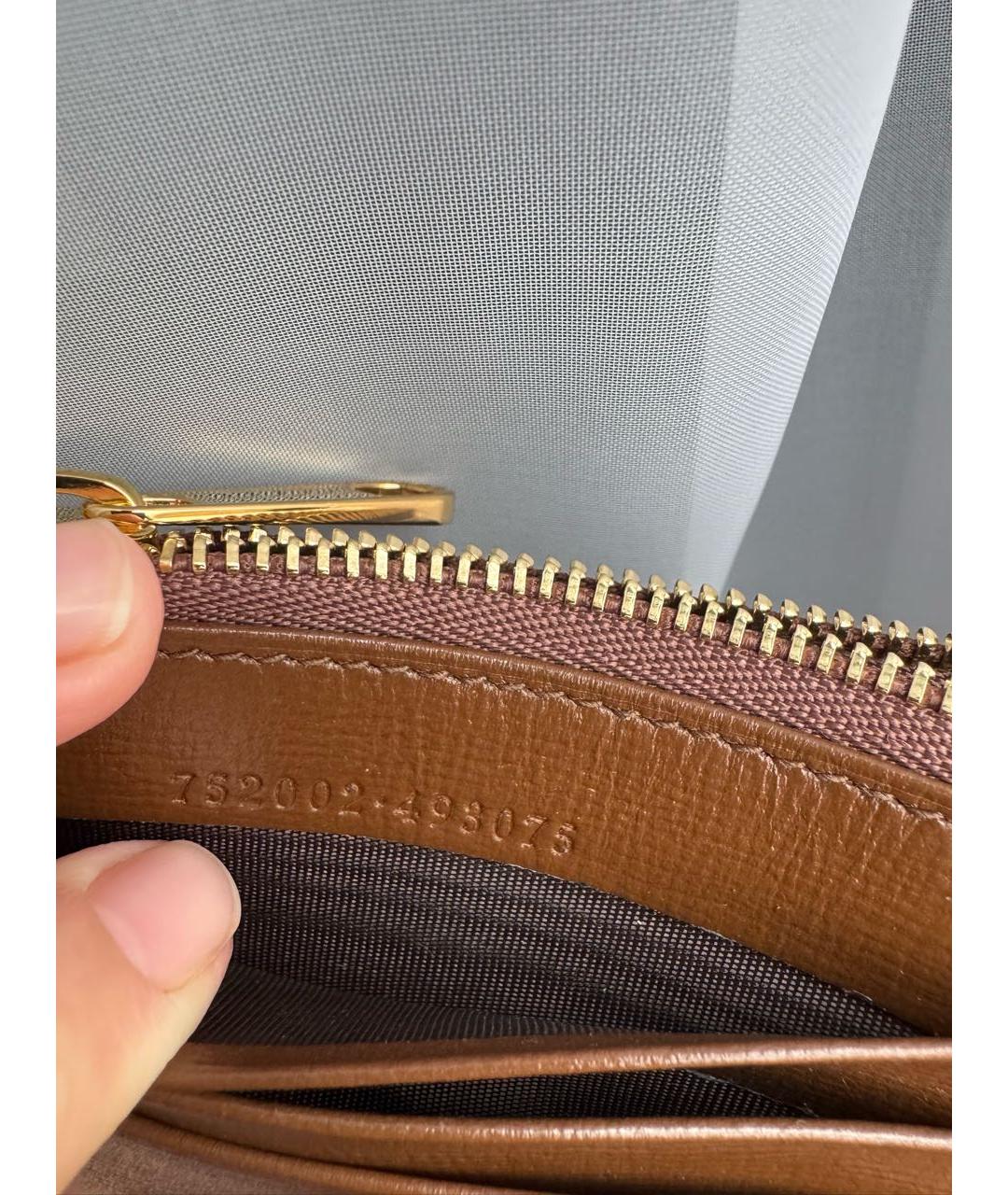 GUCCI Коричневый кожаный кардхолдер, фото 7