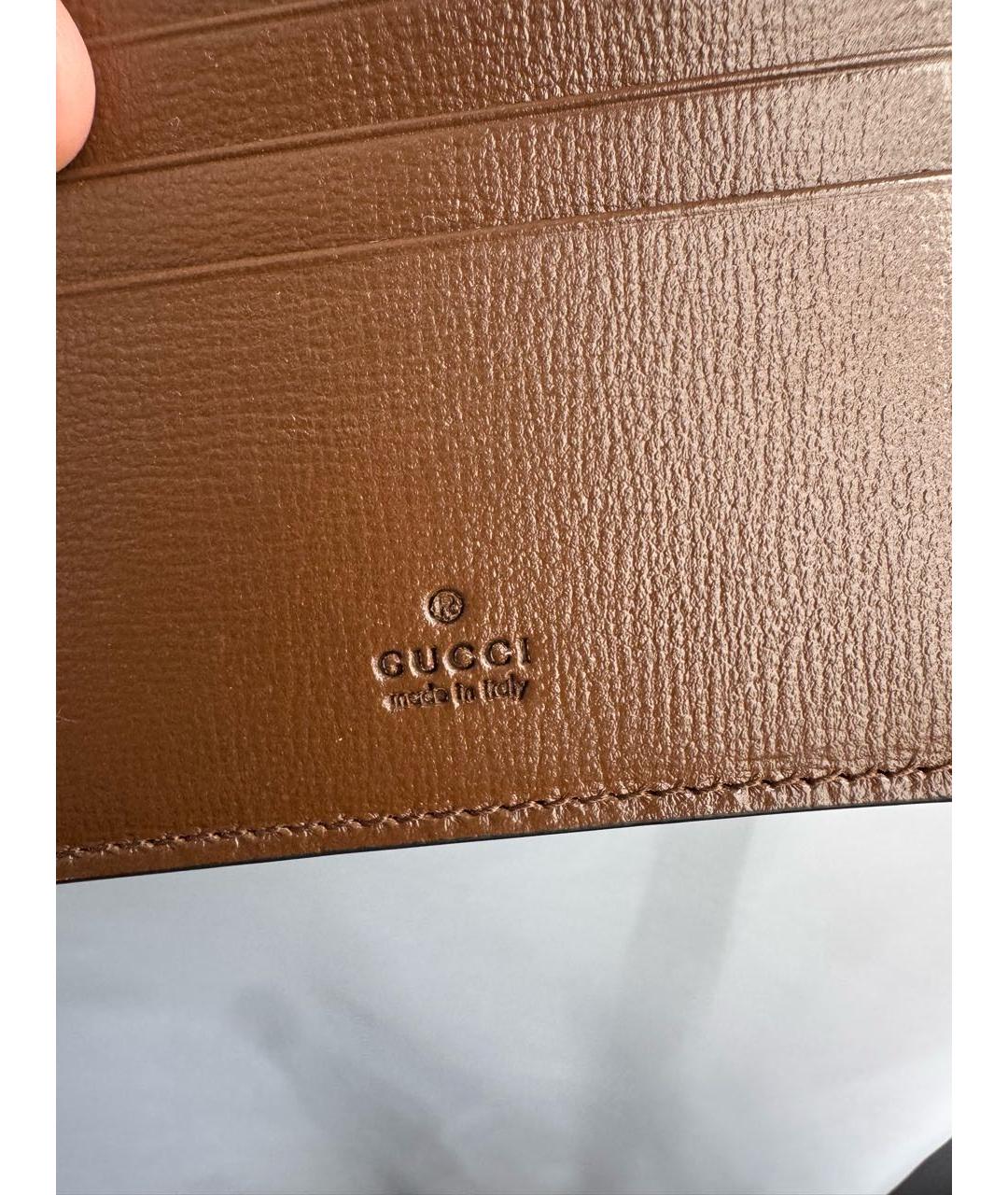 GUCCI Коричневый кожаный кардхолдер, фото 6