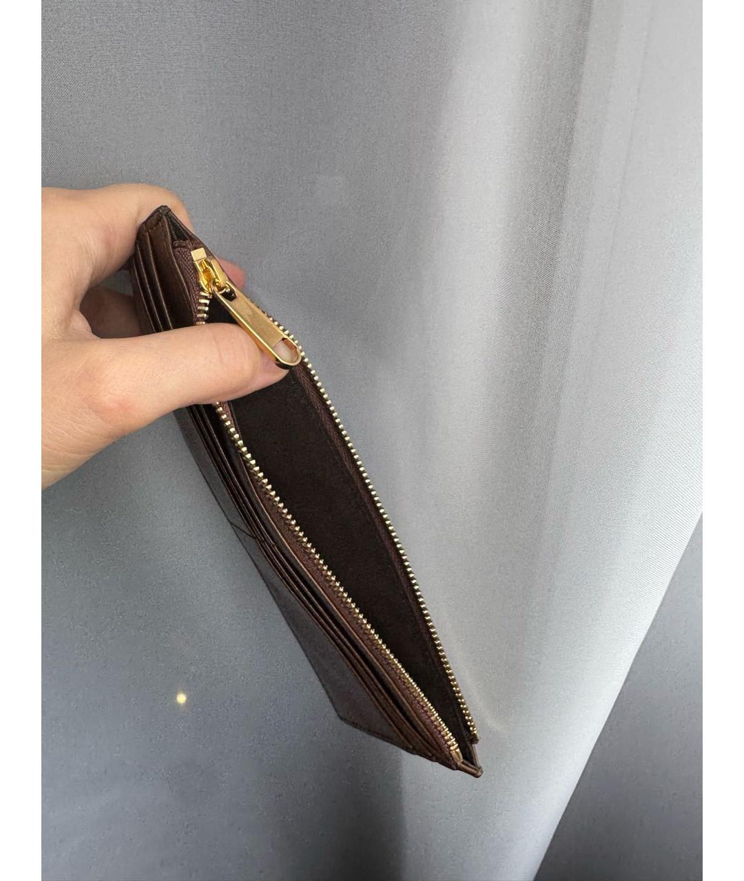 GUCCI Коричневый кожаный кардхолдер, фото 4