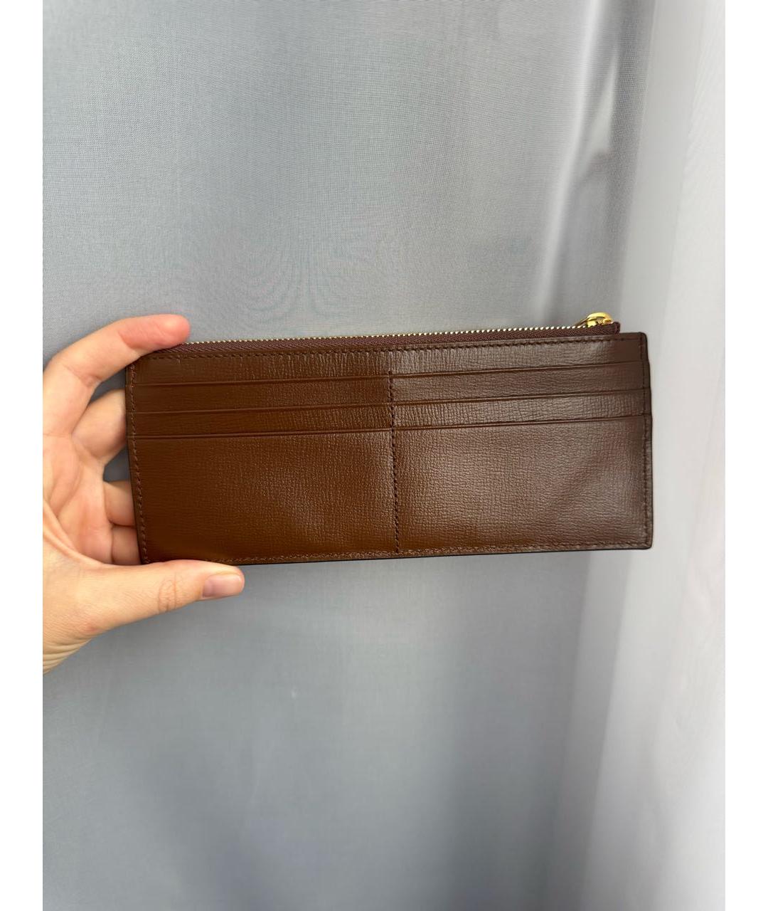 GUCCI Коричневый кожаный кардхолдер, фото 2