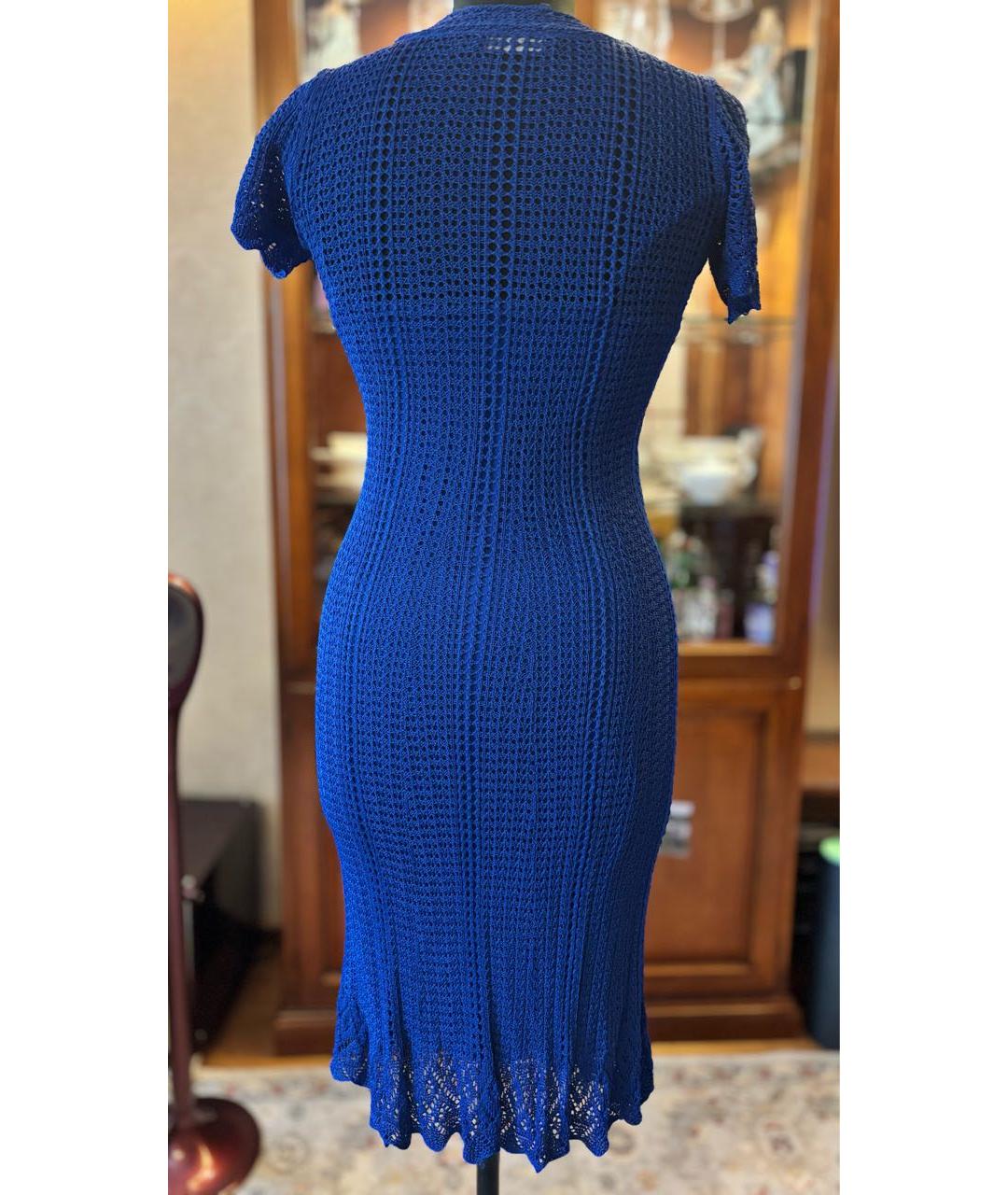 POLO RALPH LAUREN Синее полиэстеровое повседневное платье, фото 2