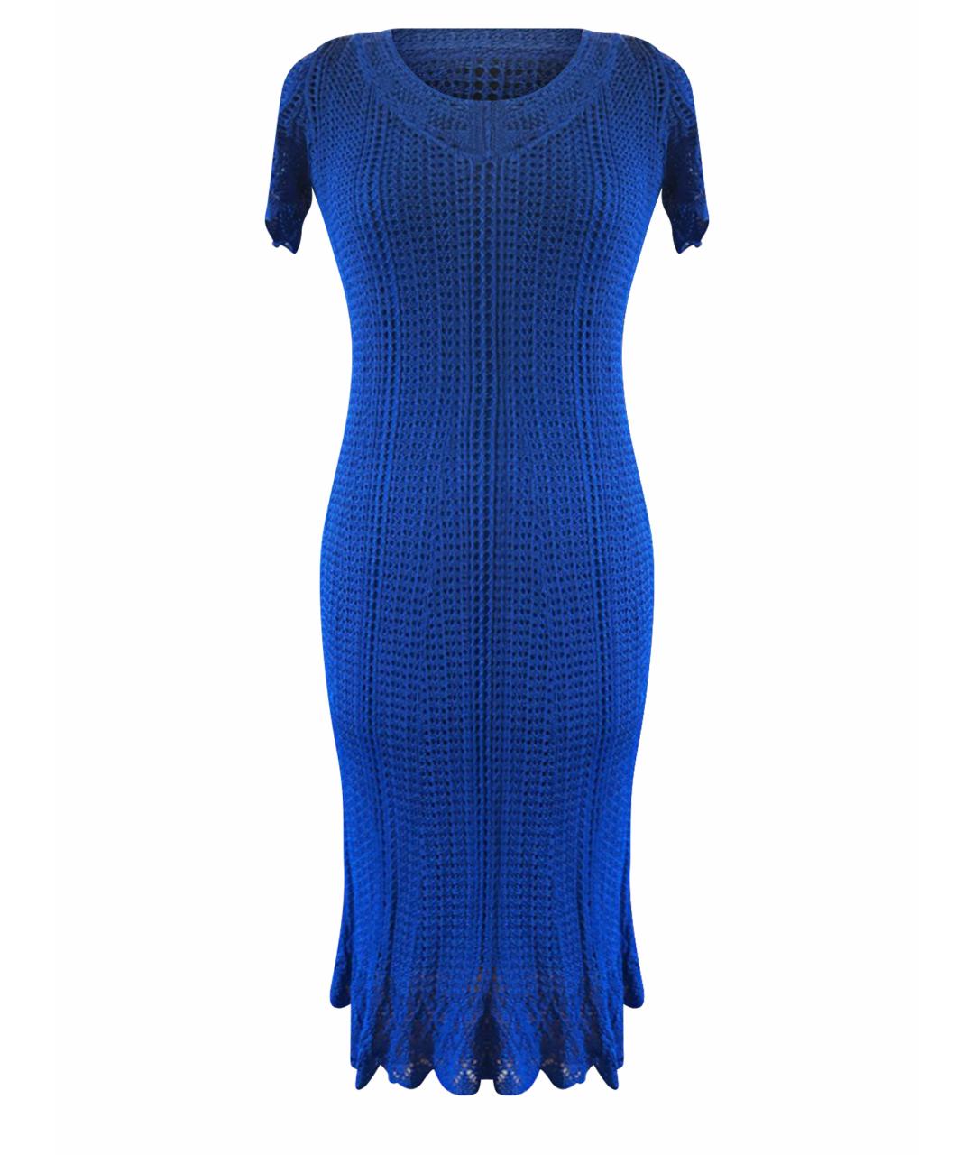 POLO RALPH LAUREN Синее полиэстеровое повседневное платье, фото 1