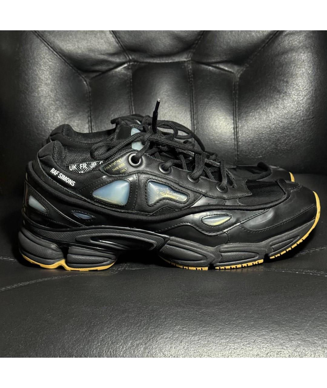 ADIDAS X RAF SIMONS Черные текстильные низкие кроссовки / кеды, фото 9