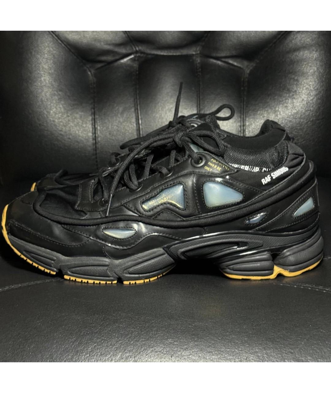 ADIDAS X RAF SIMONS Черные текстильные низкие кроссовки / кеды, фото 3