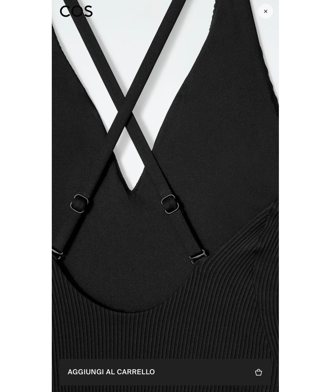 COS Черный полиамидовый купальник, фото 5