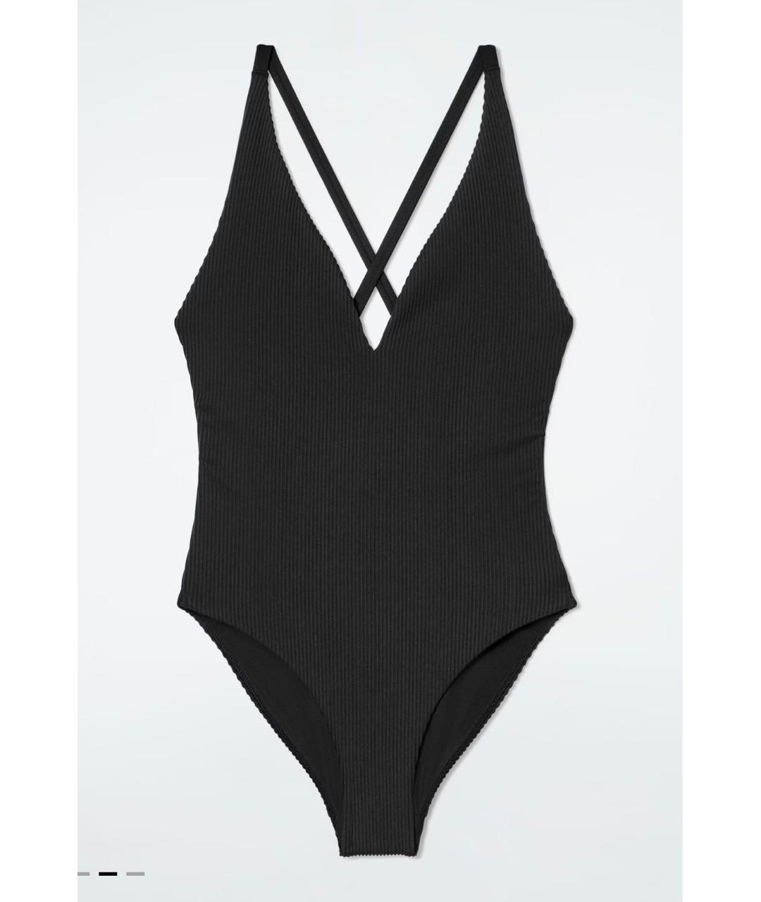 COS Черный полиамидовый купальник, фото 7