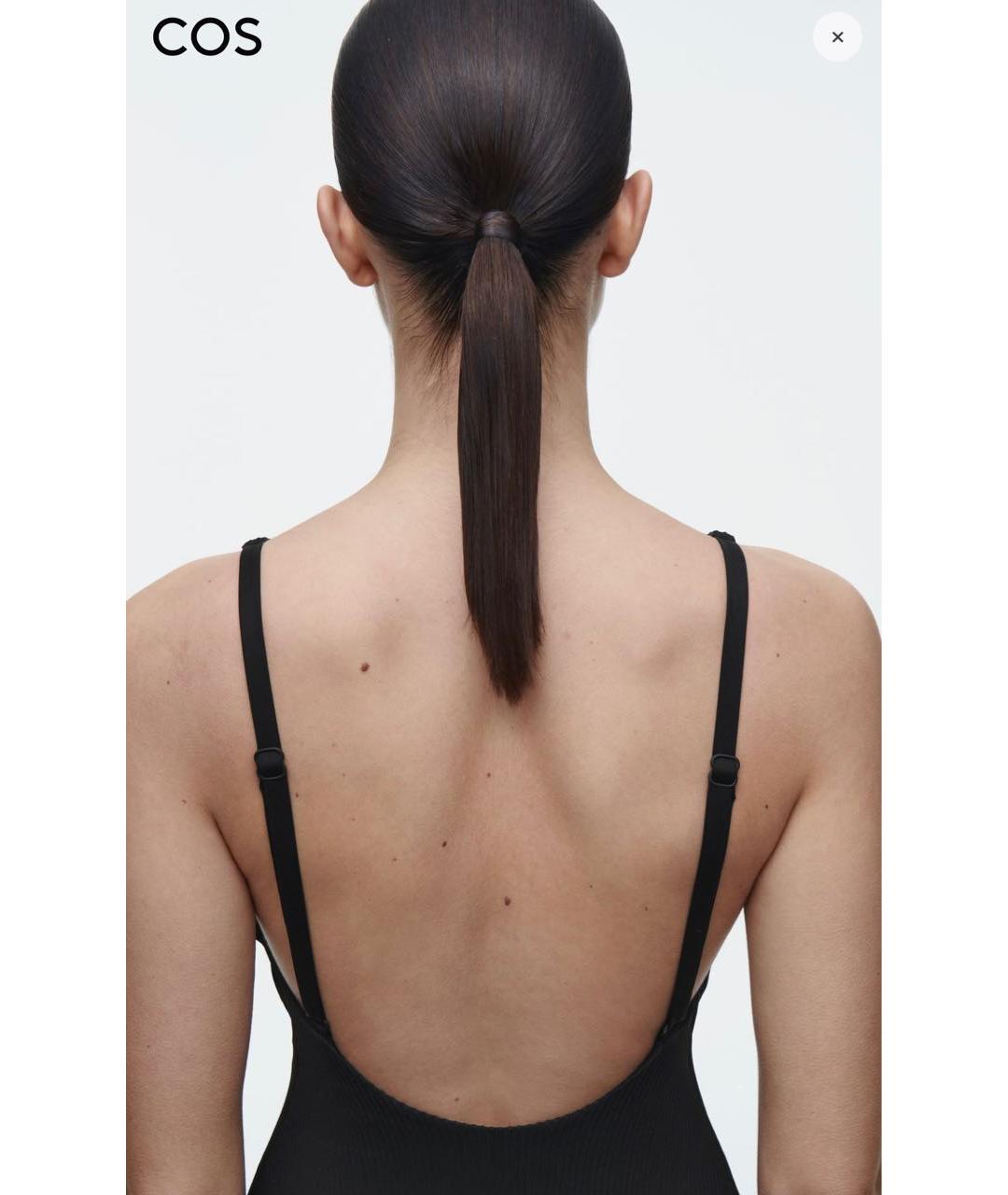 COS Черный полиамидовый купальник, фото 4