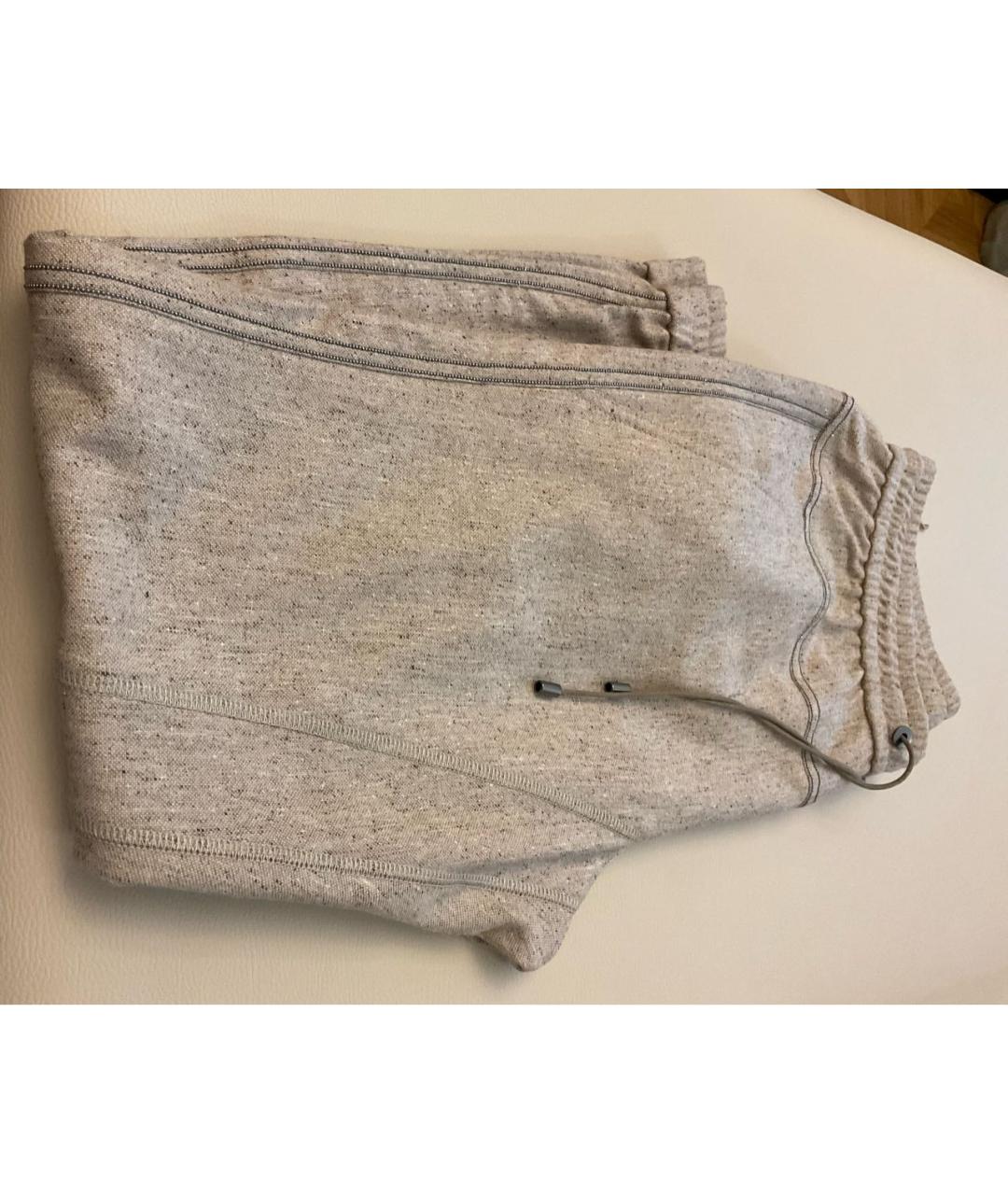 BRUNELLO CUCINELLI Бежевые шерстяные брюки узкие, фото 5