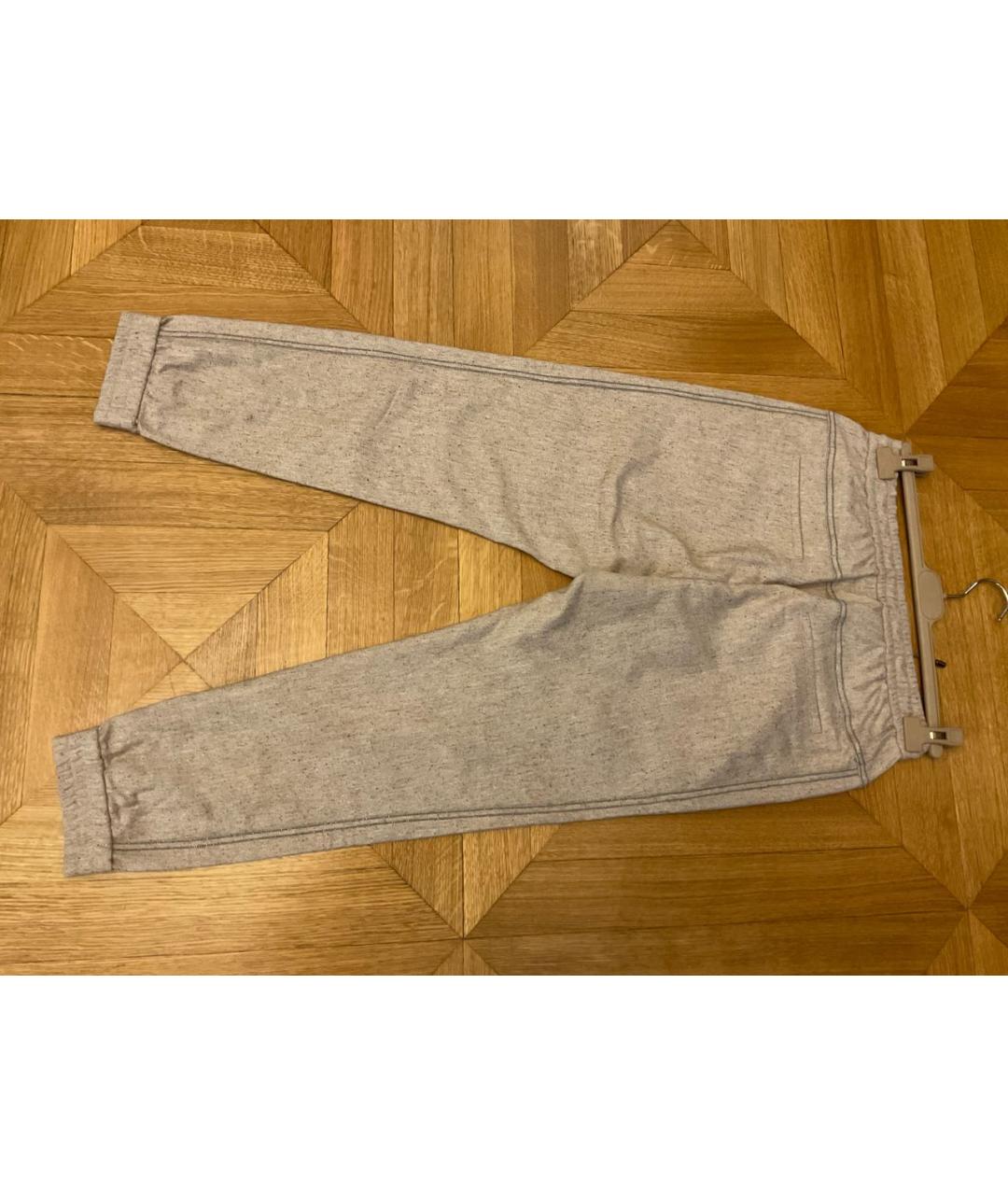 BRUNELLO CUCINELLI Бежевые шерстяные брюки узкие, фото 2